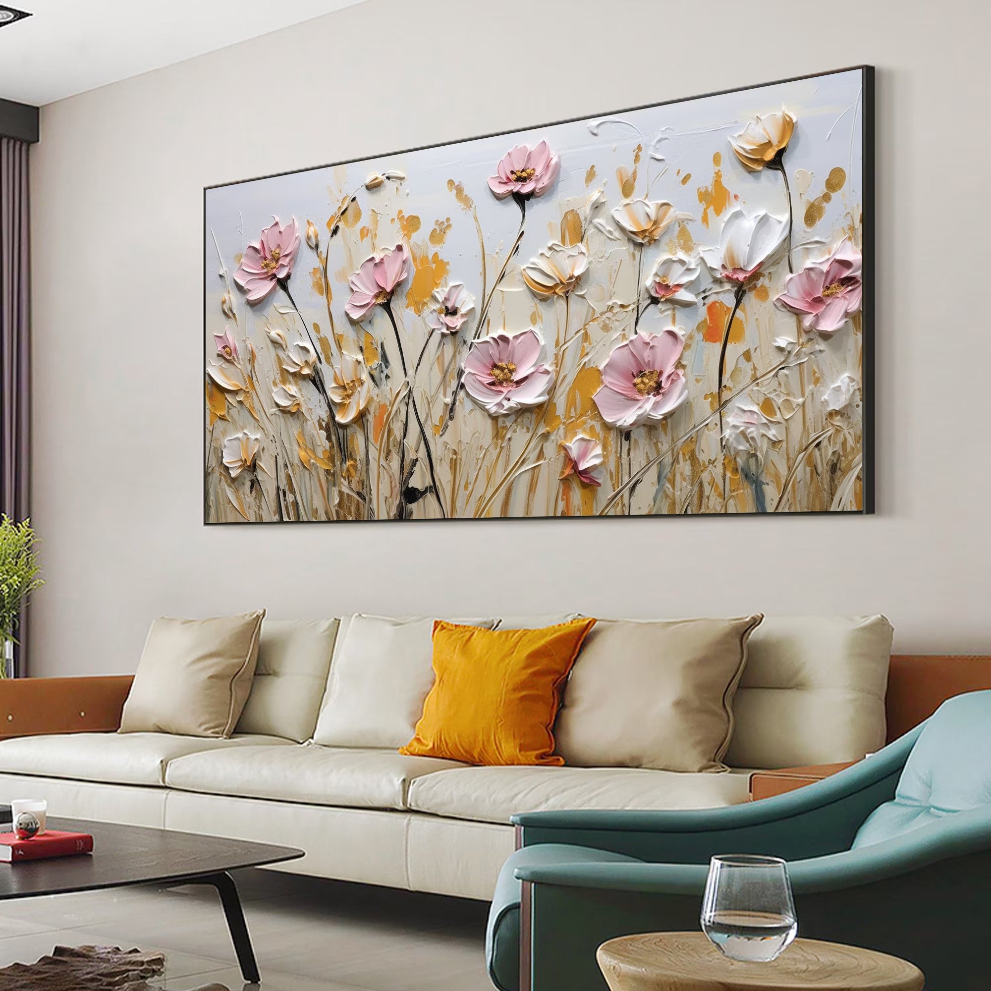 The Wildflower's Dance - Large Textured Painting