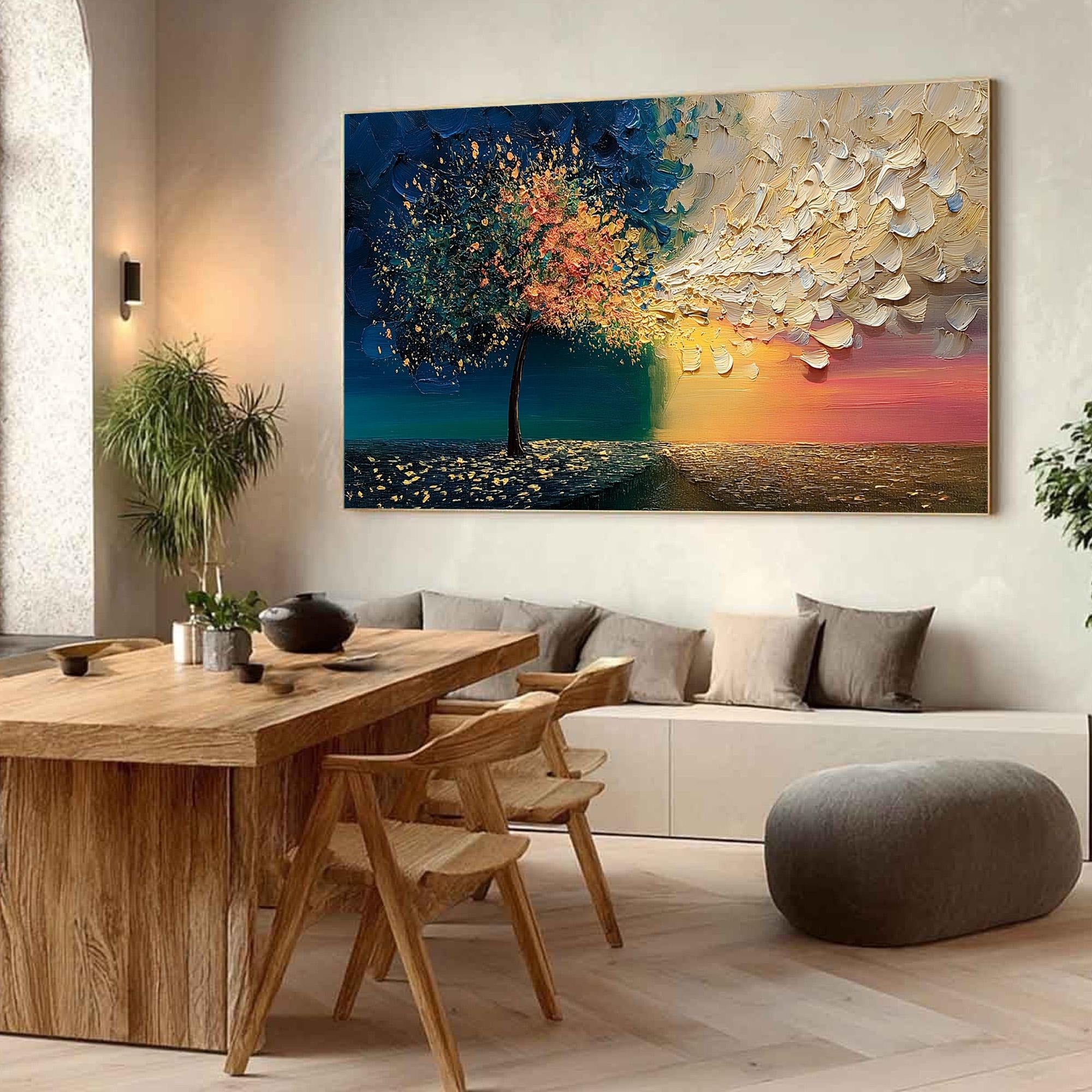 A Sapling's Hope - Large Textured Painting