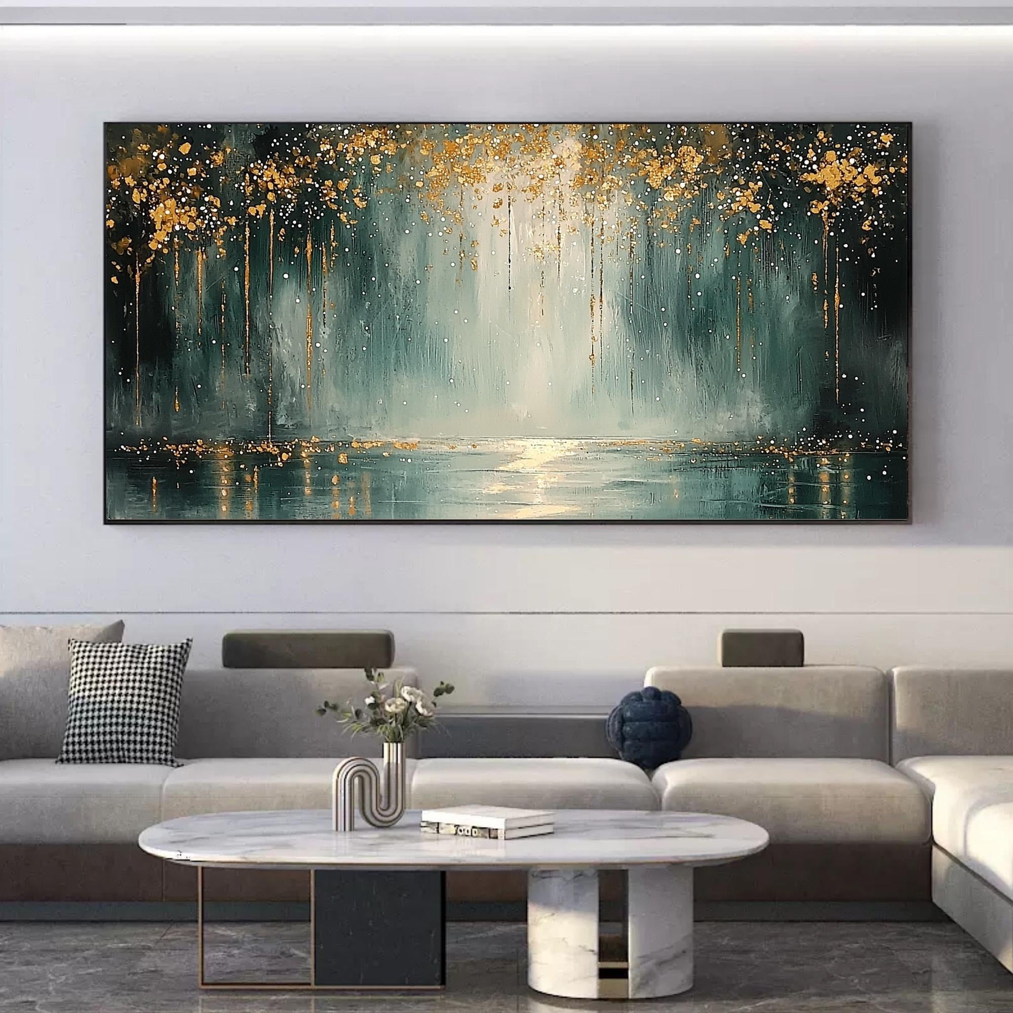 Depth - Large Textured Painting
