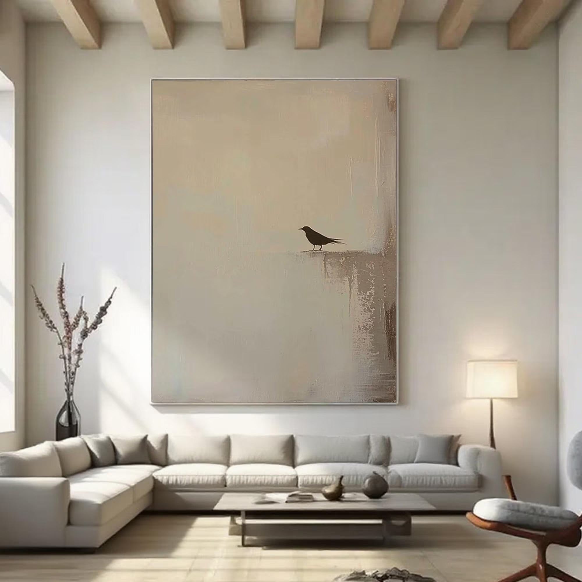 Stay Awhile - Large Abstract Textured Painting