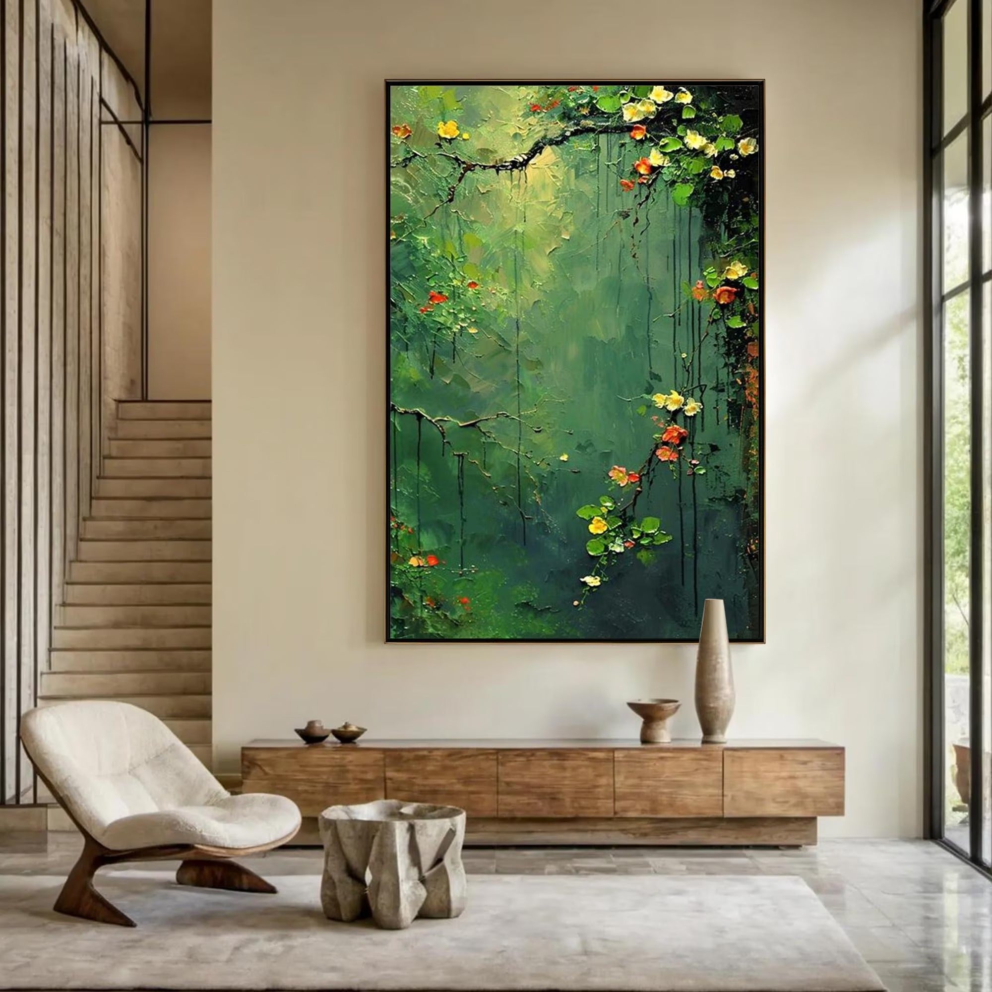 The Silent Sentinel - Large Textured Painting