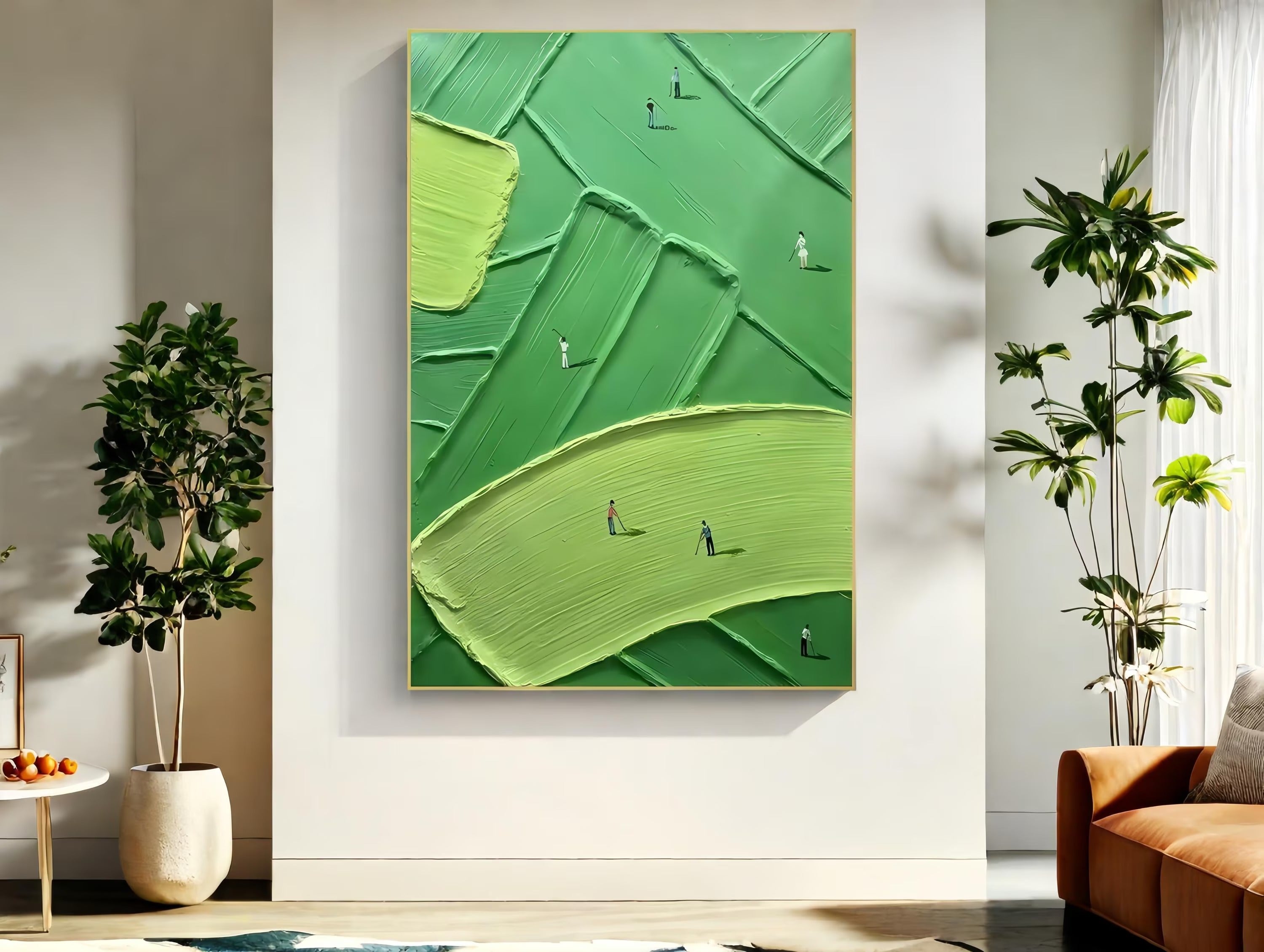 A Lakeside Green - Large Wall Painting