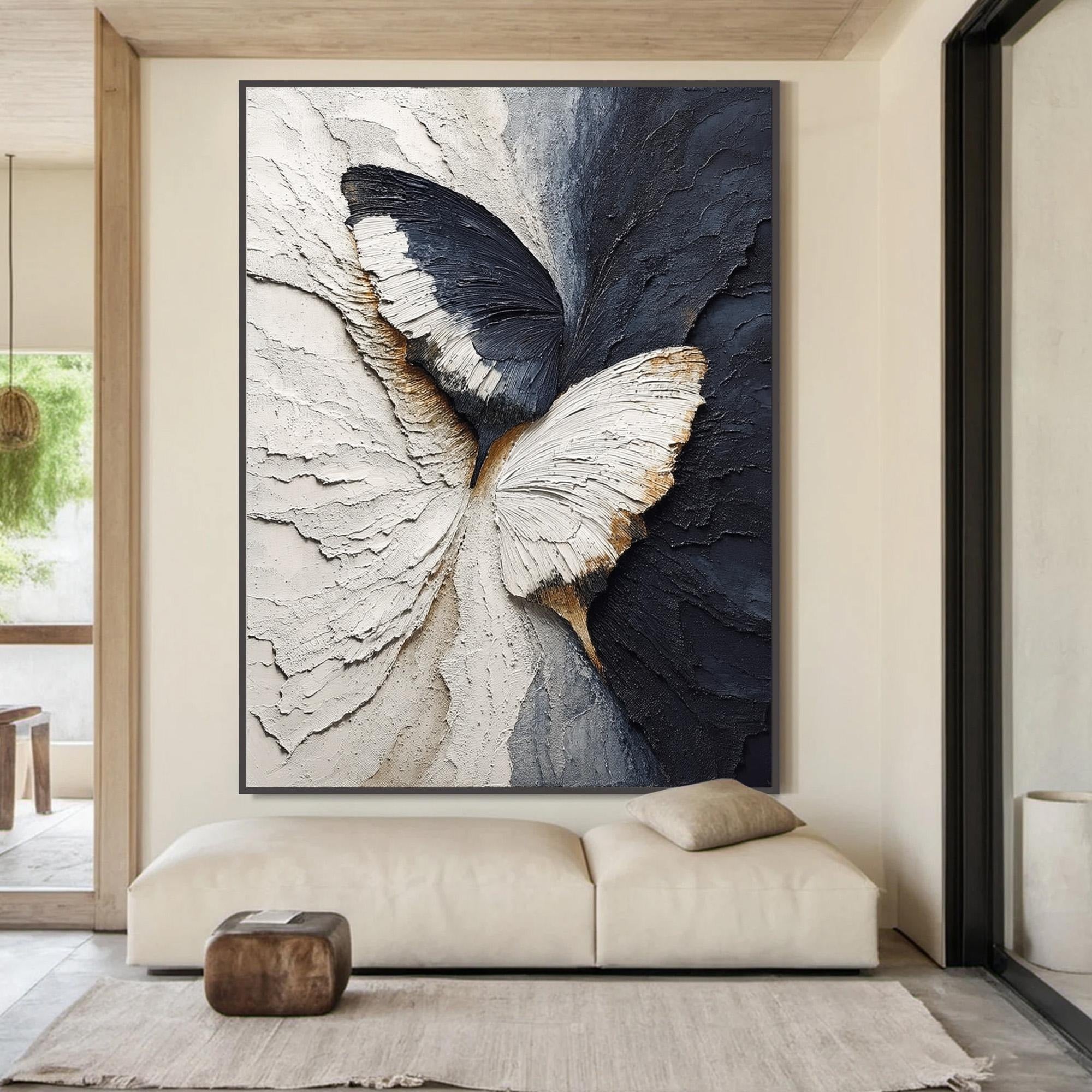 Soft Flutter - Large Textured Painting