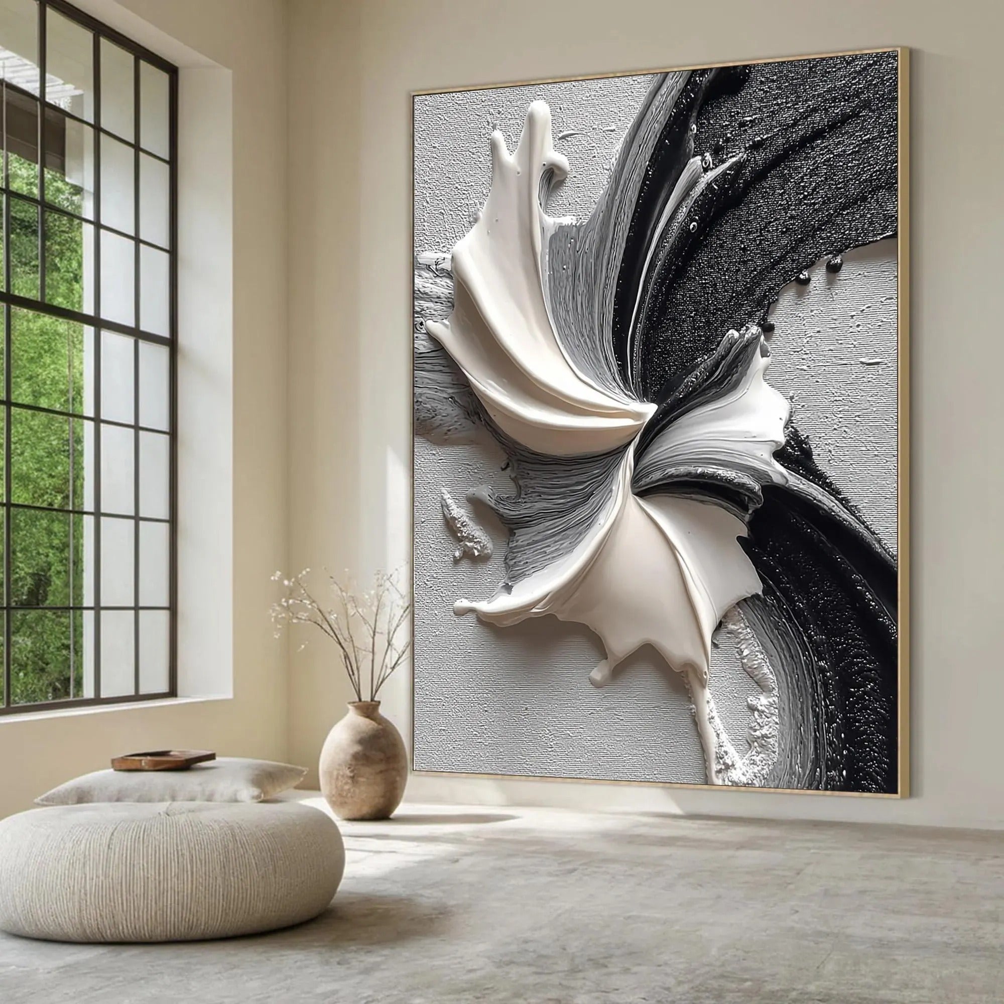 Contrast - Large Textured Painting
