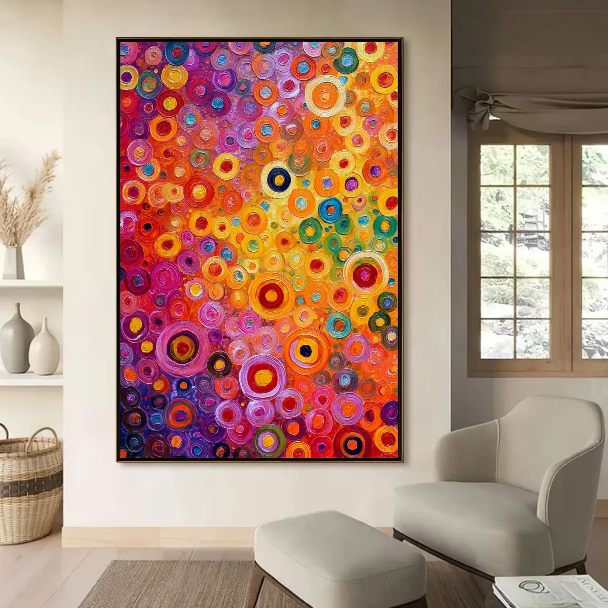 Spots of Joy - Large Textured Painting