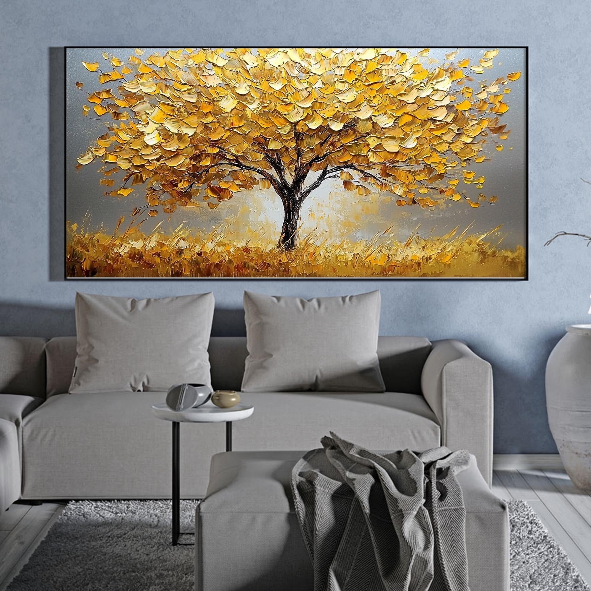 The Golden Canopy - Large Textured Painting
