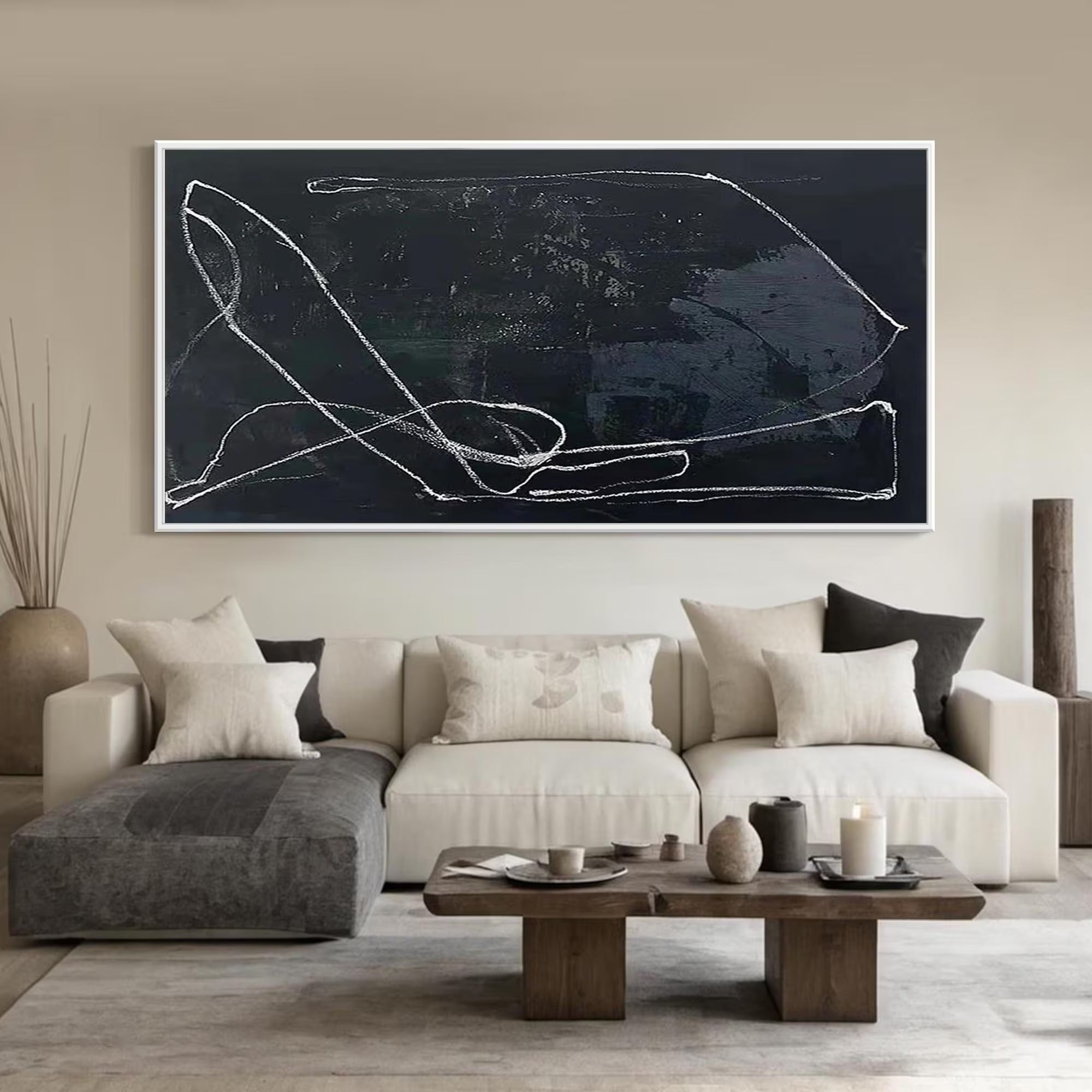 Rhythm - Large Abstract Textured Painting