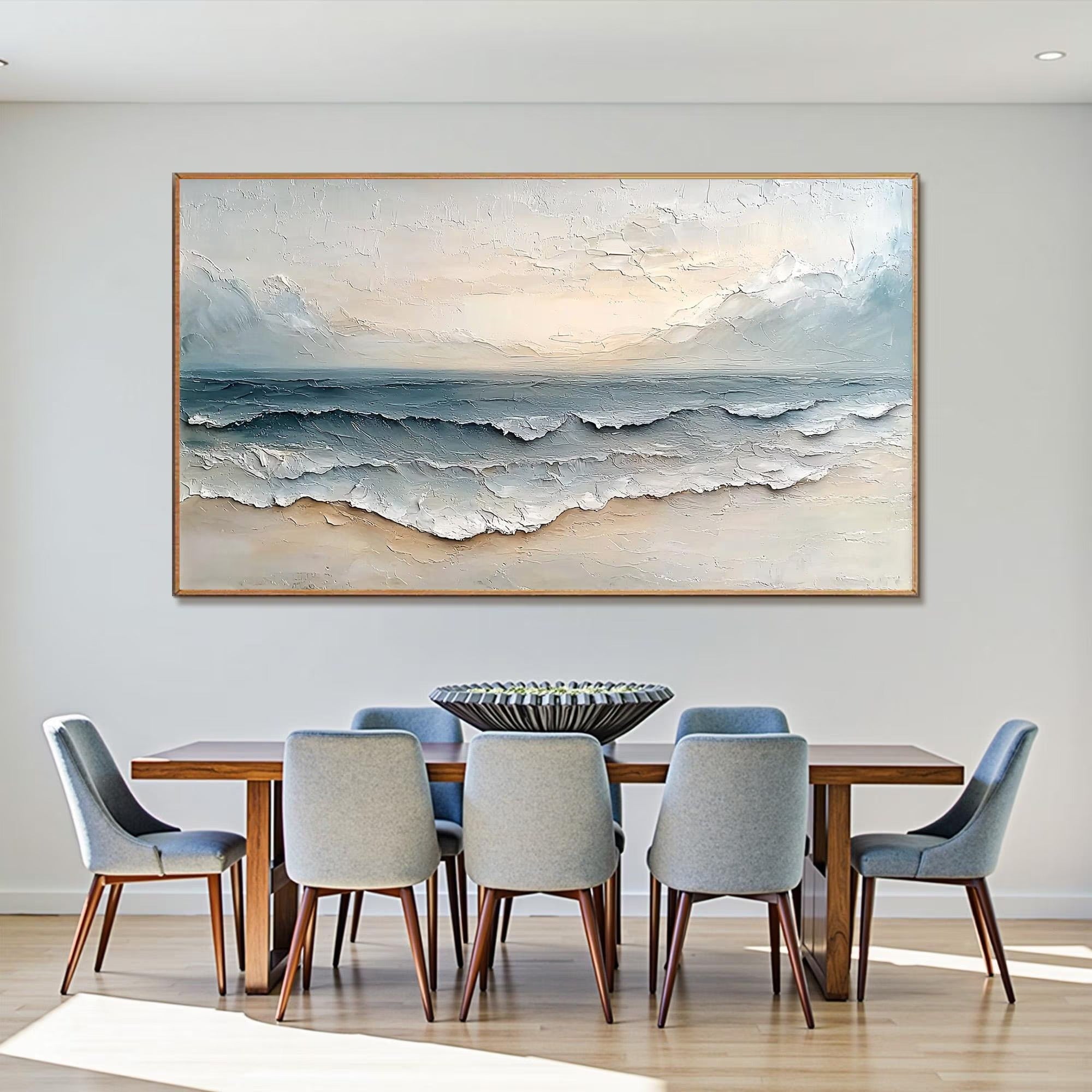 Blue Calm - Large Textured Painting