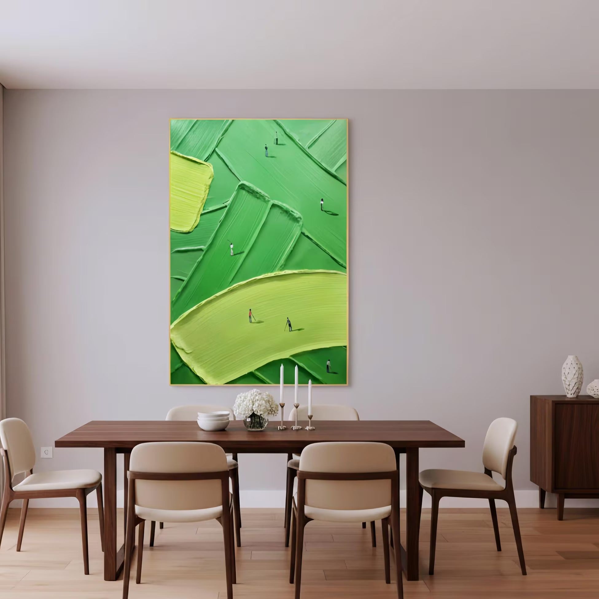 A Lakeside Green - Large Wall Painting