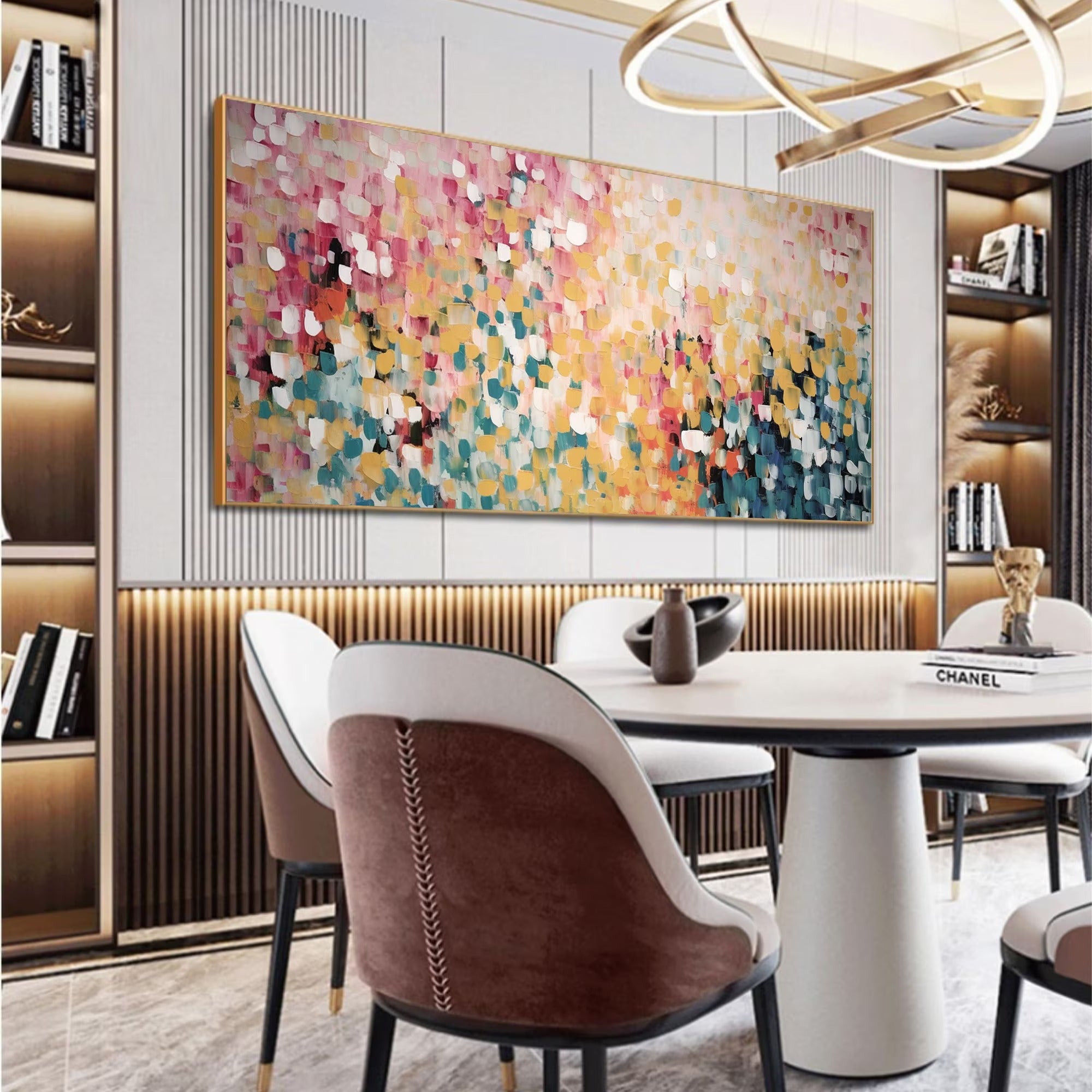 The Bouncing Spots - Large Textured Painting
