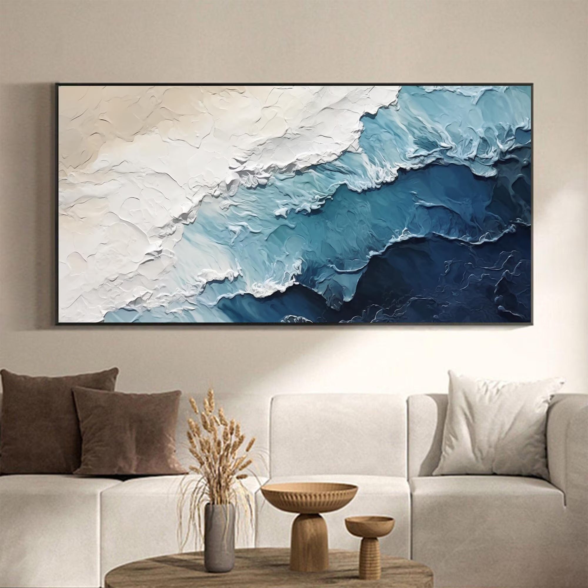 Wave - Large Textured Painting