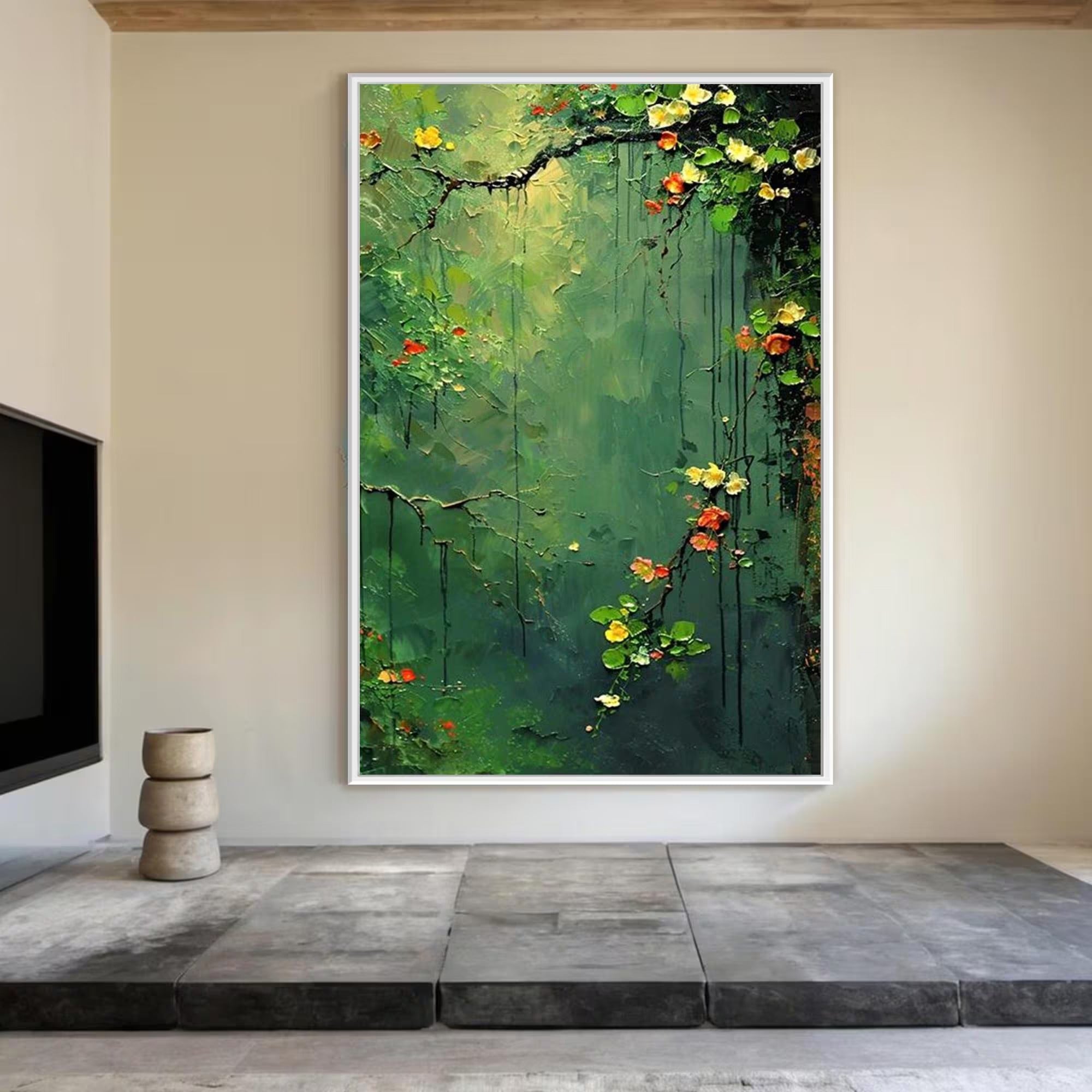 The Silent Sentinel - Large Textured Painting