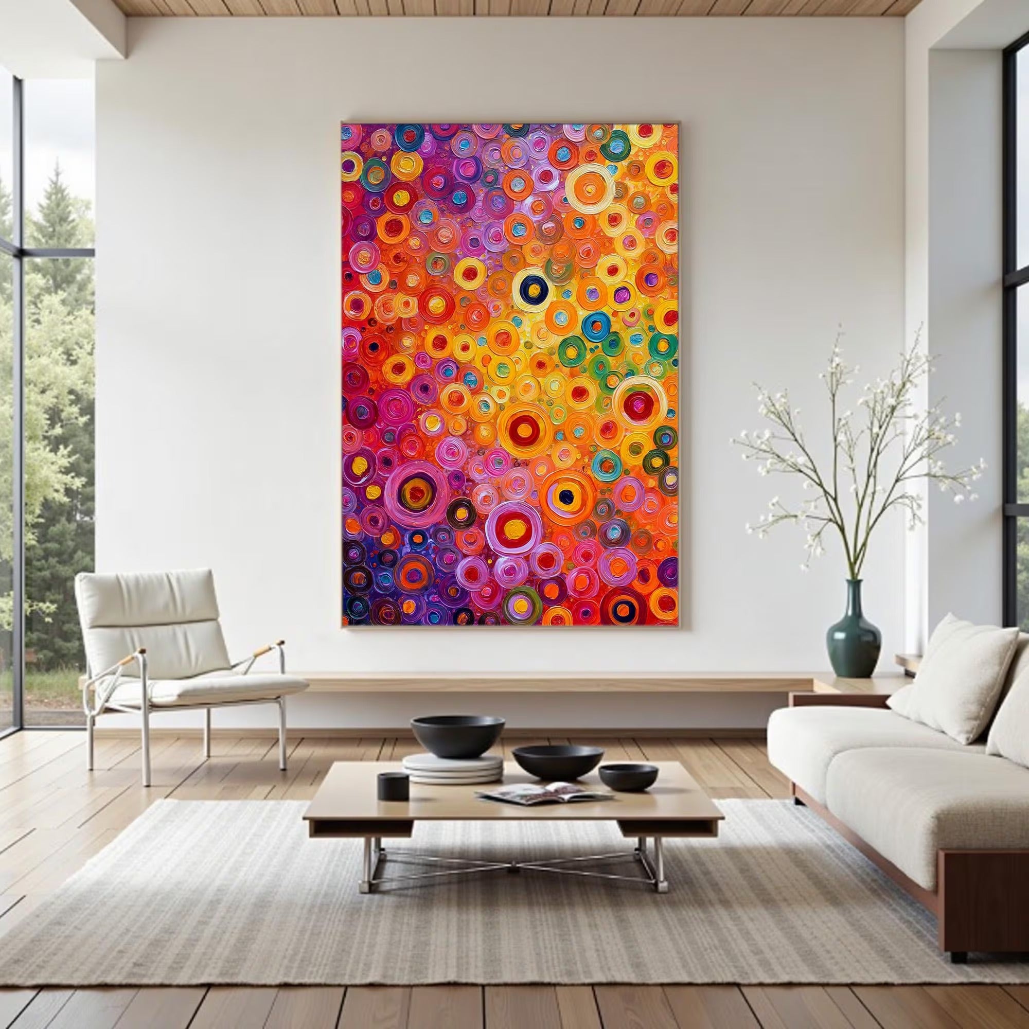 Spots of Joy - Large Textured Painting