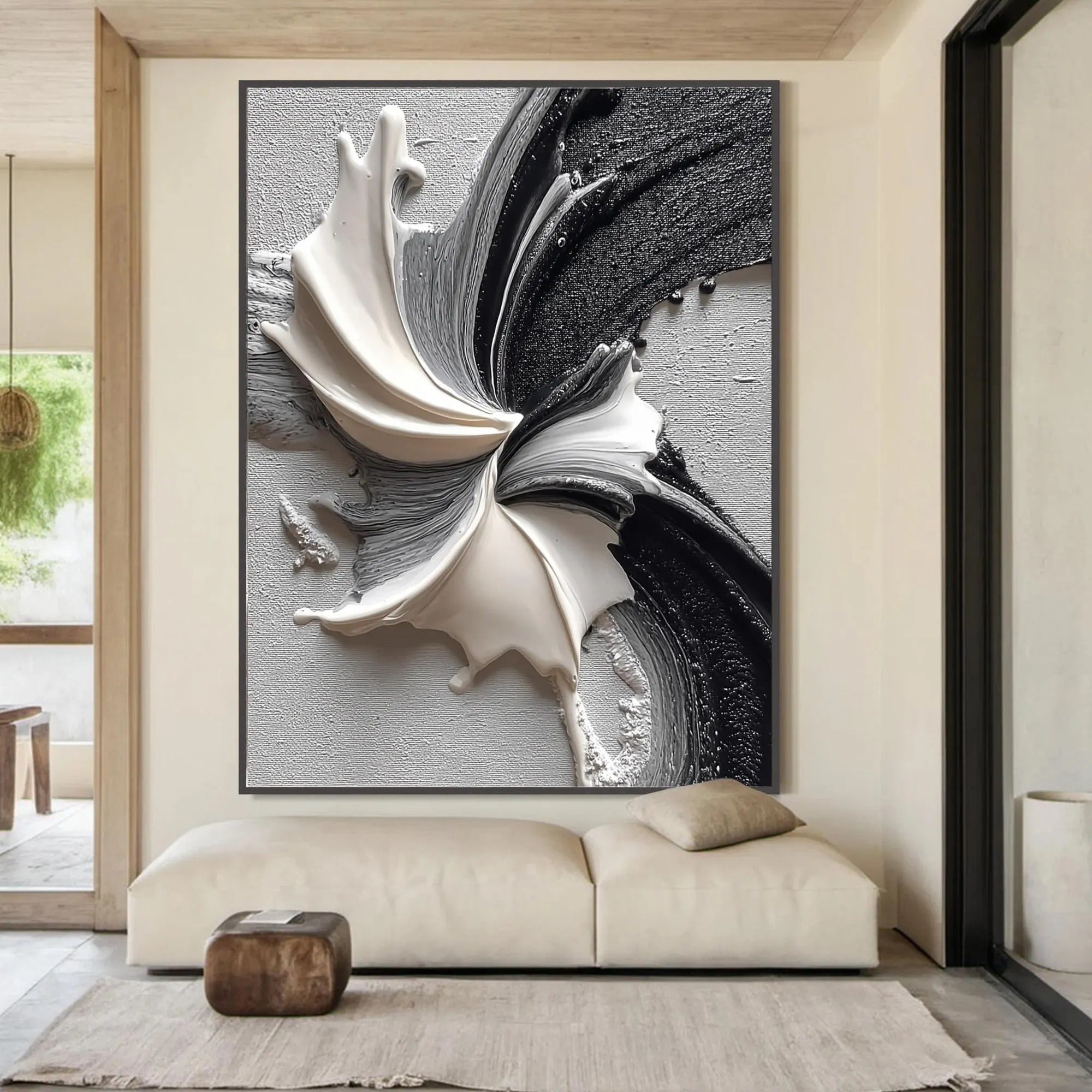 Contrast - Large Textured Painting