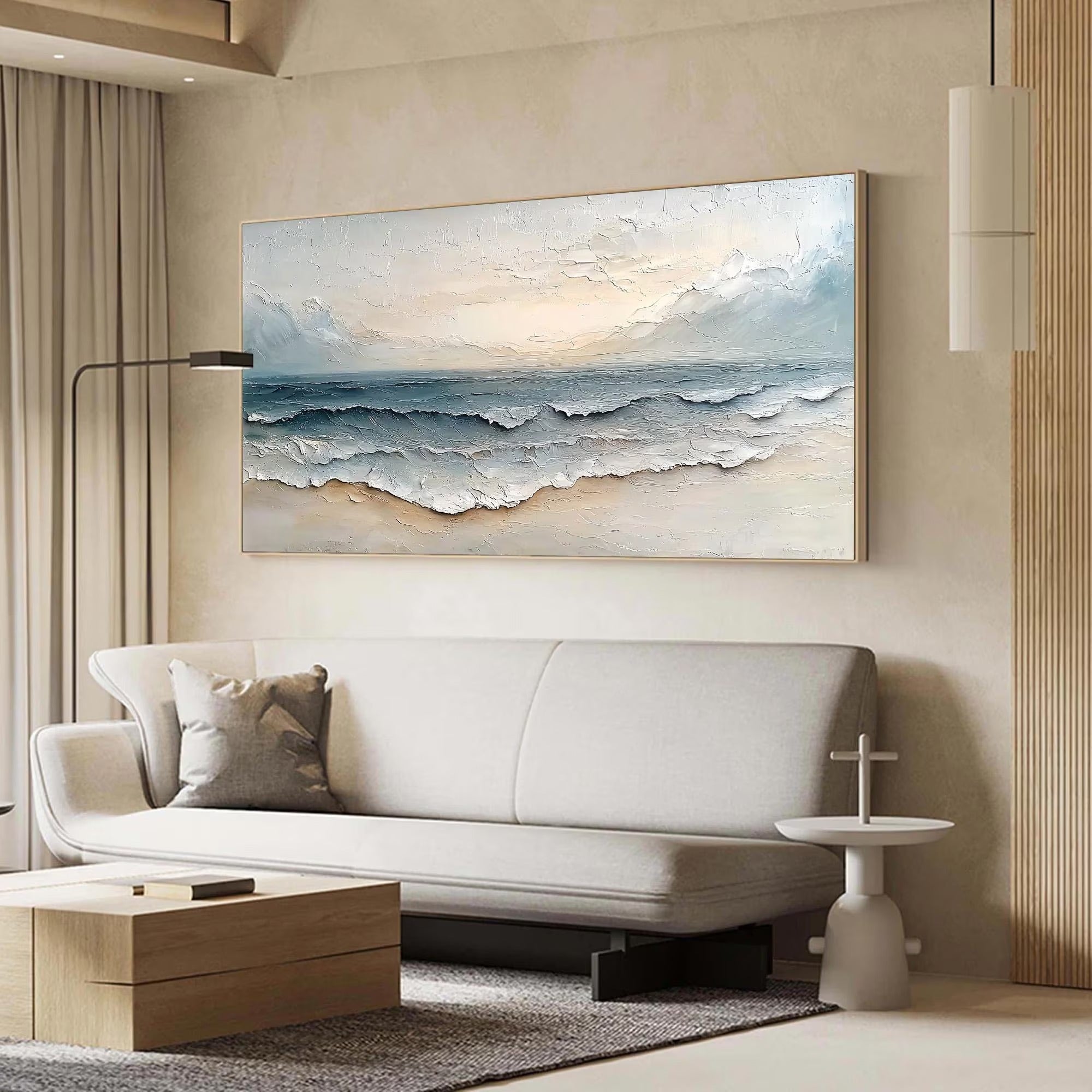 Blue Calm - Large Textured Painting