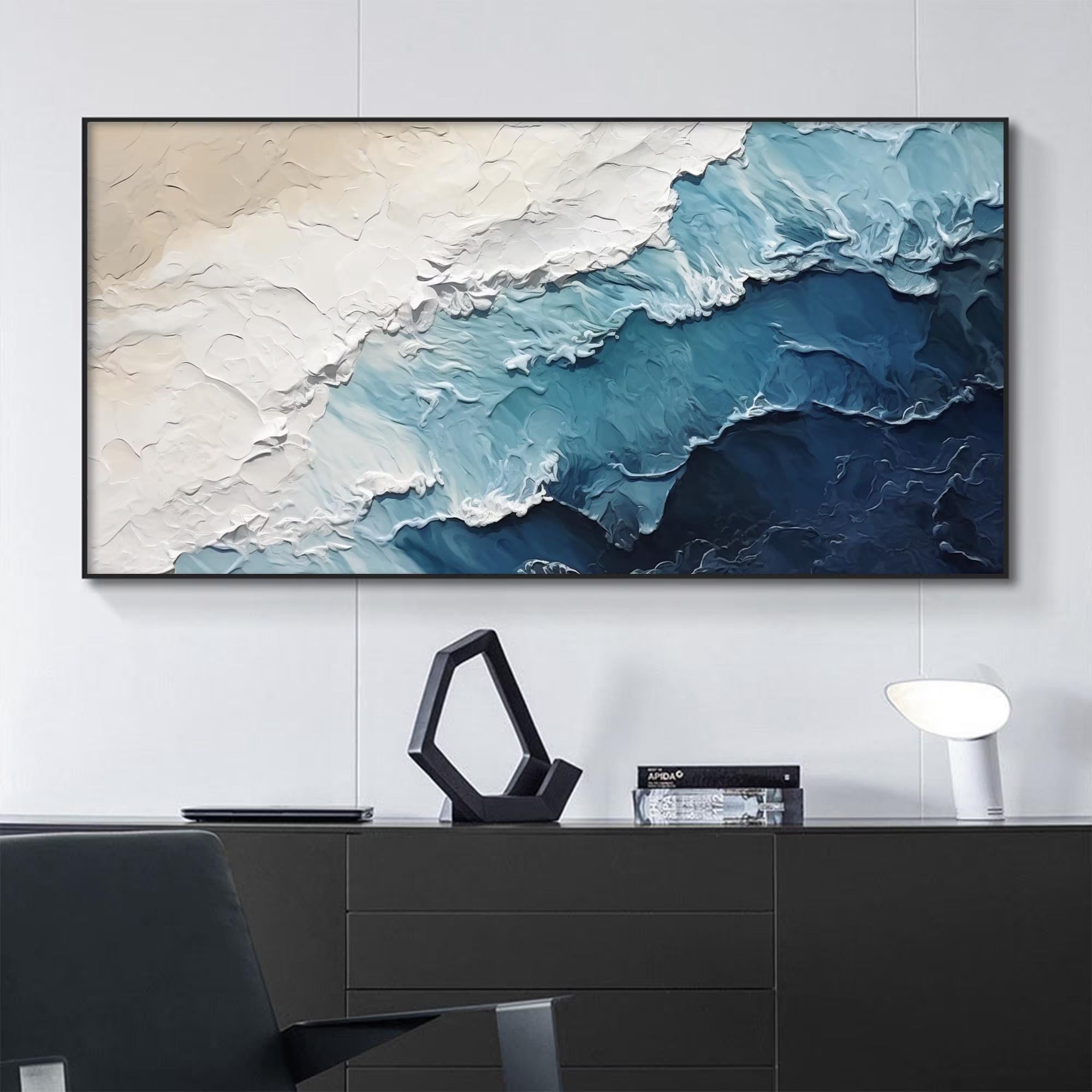 Wave - Large Textured Painting