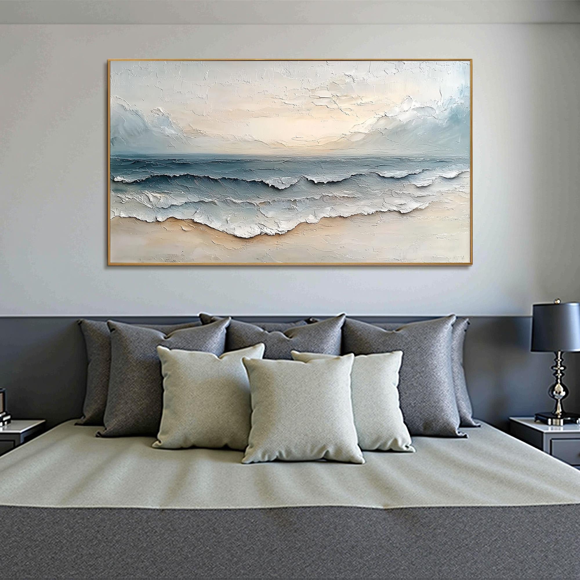 Blue Calm - Large Textured Painting