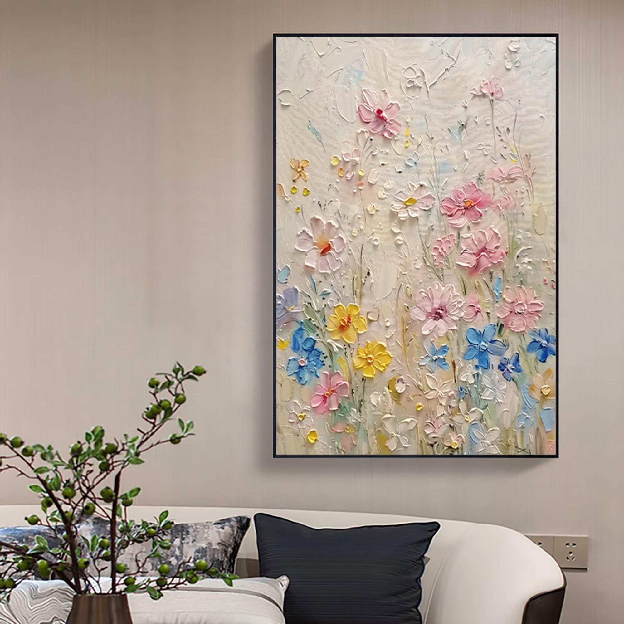 Bloom - Large Textured Painting