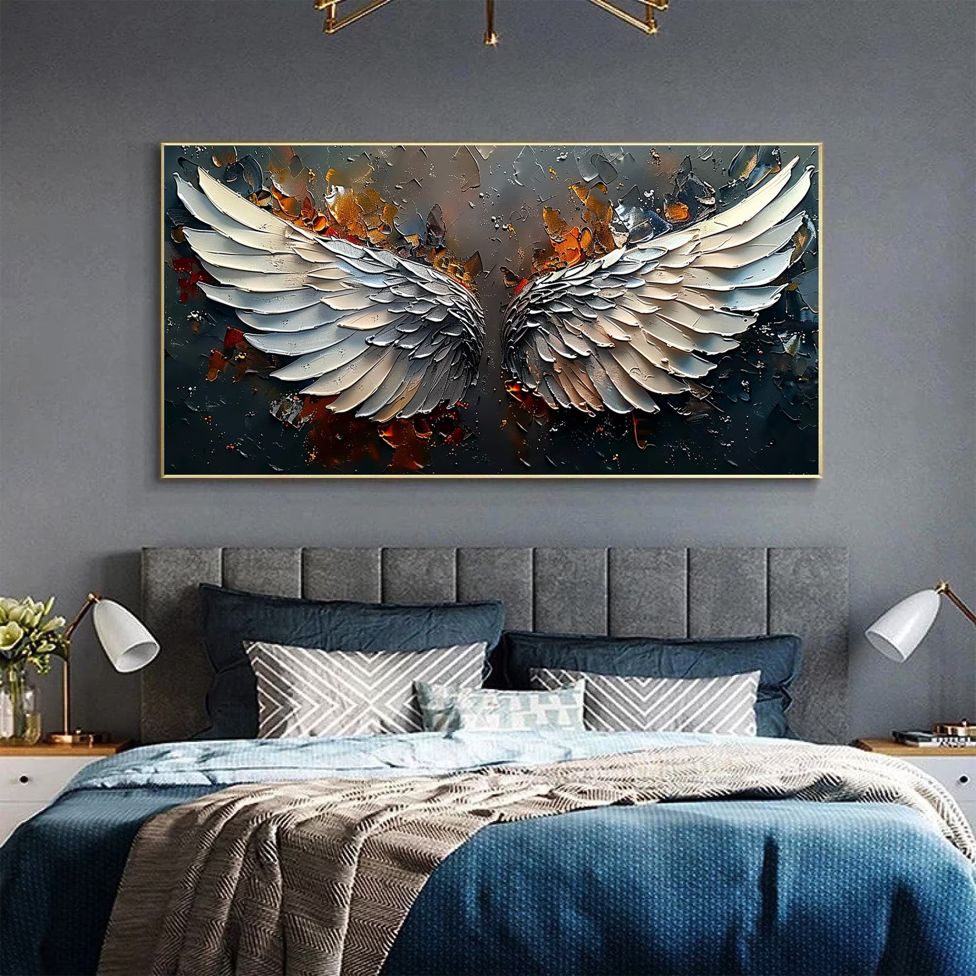 The Velvet Wing - Large Textured Painting