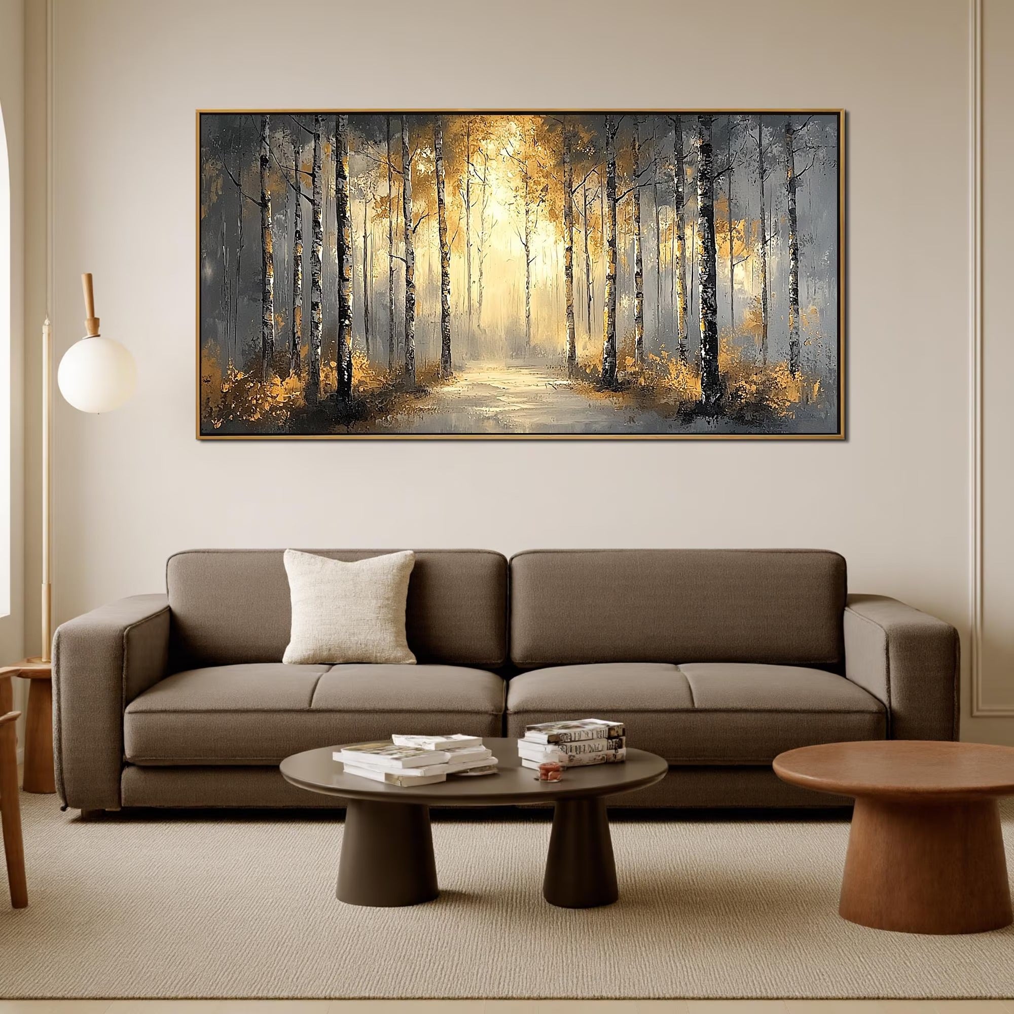 A Beam in the Woods - Large Textured Painting
