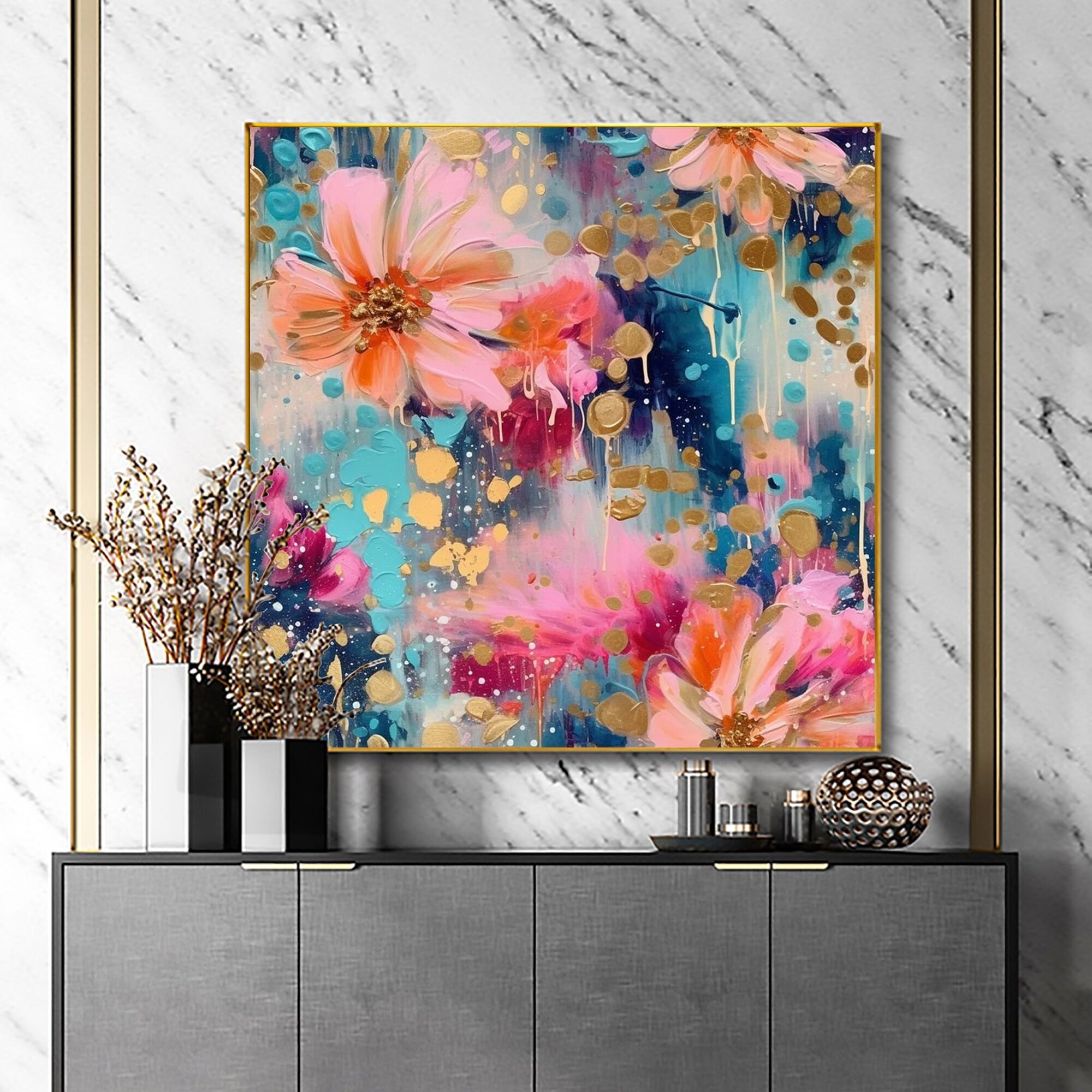 The Soft Explosion - Large Textured Painting