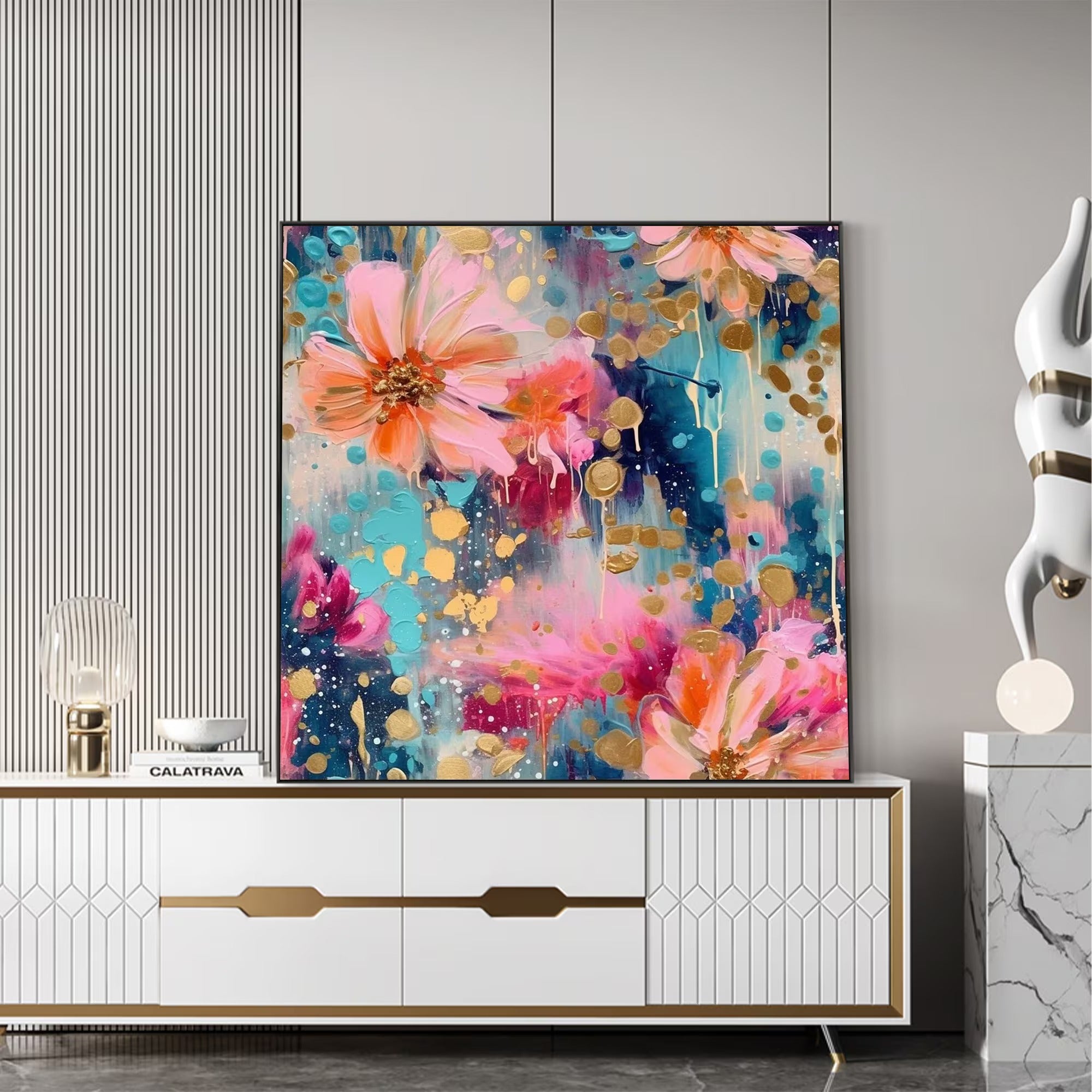 The Soft Explosion - Large Textured Painting