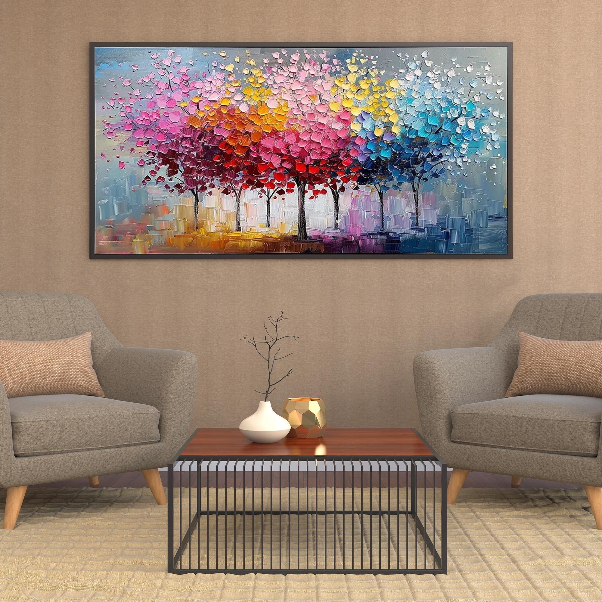 The Firework Tree - Large Textured Painting