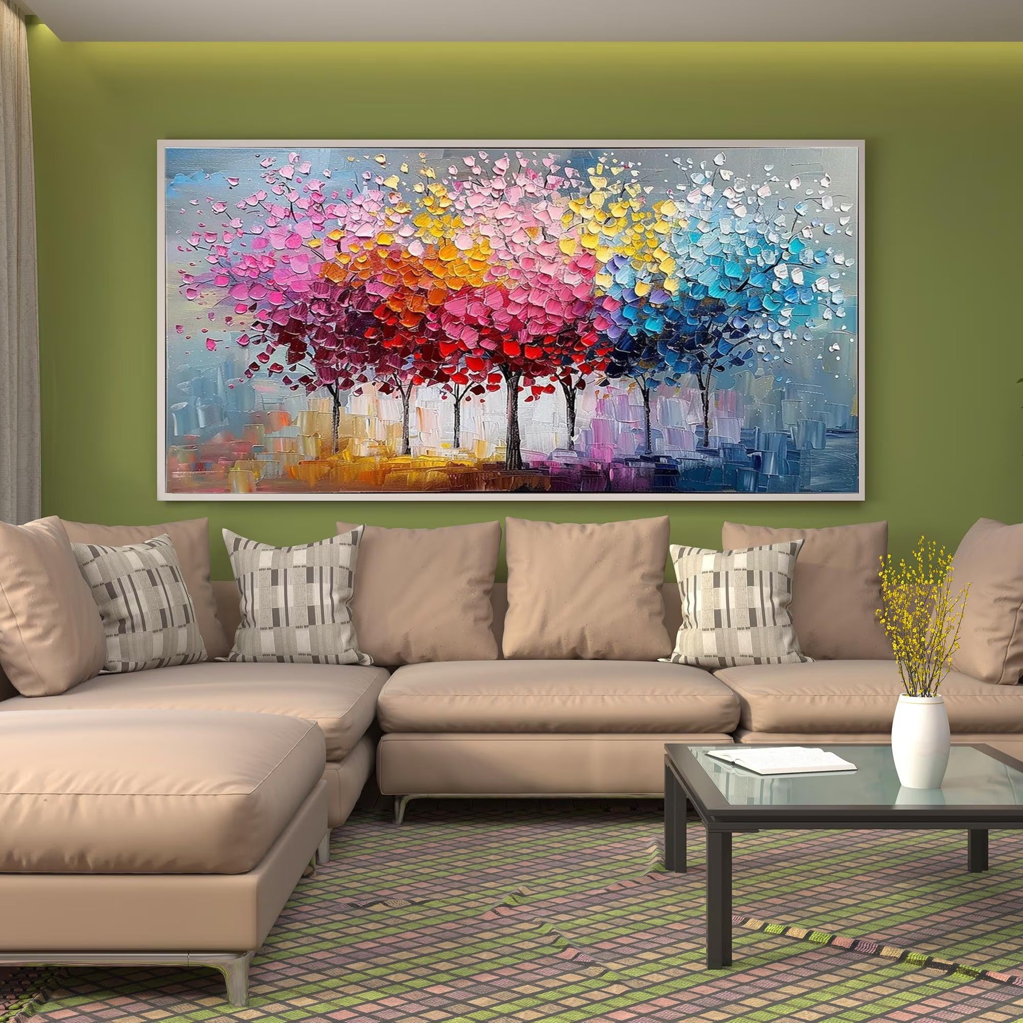 The Firework Tree - Large Textured Painting