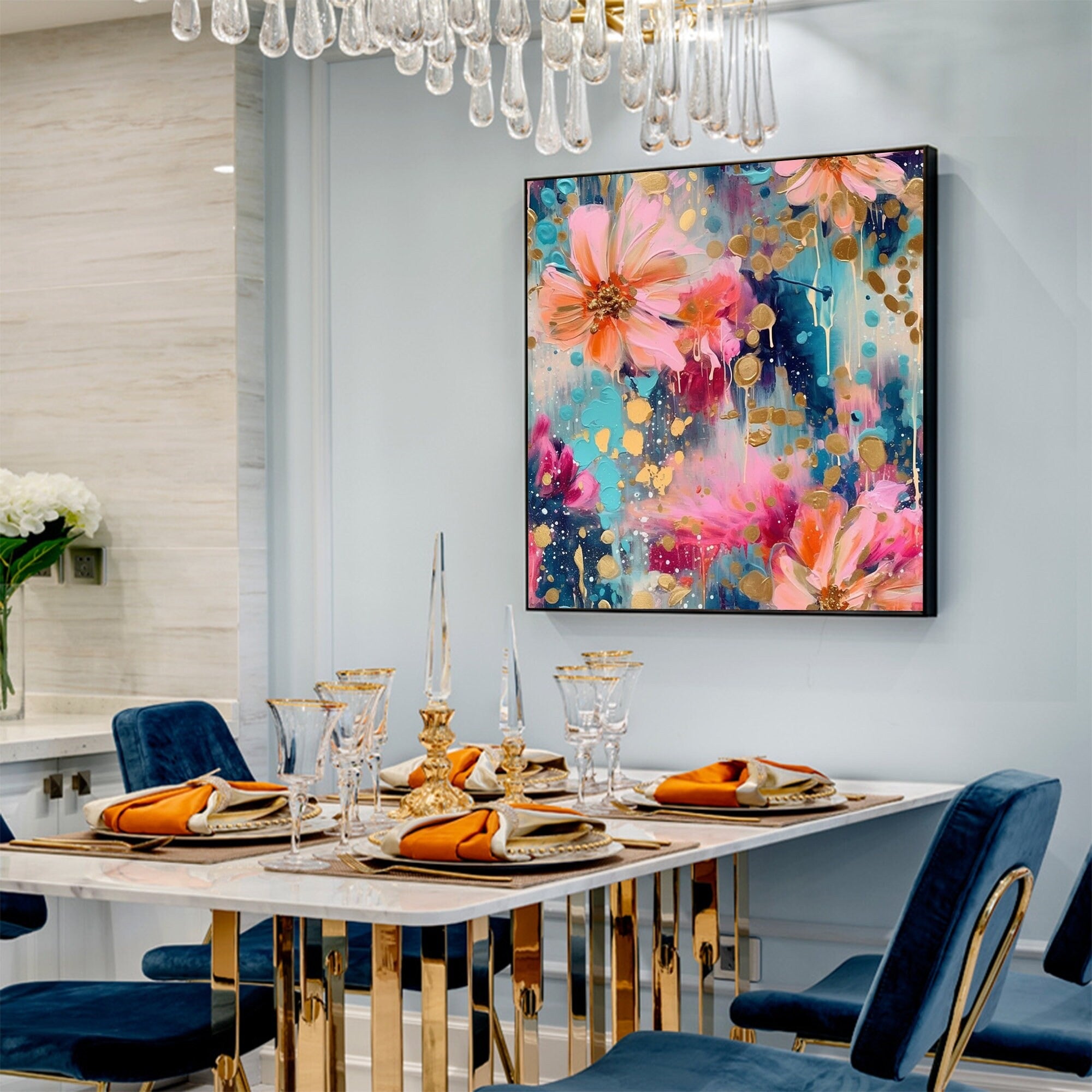 The Soft Explosion - Large Textured Painting