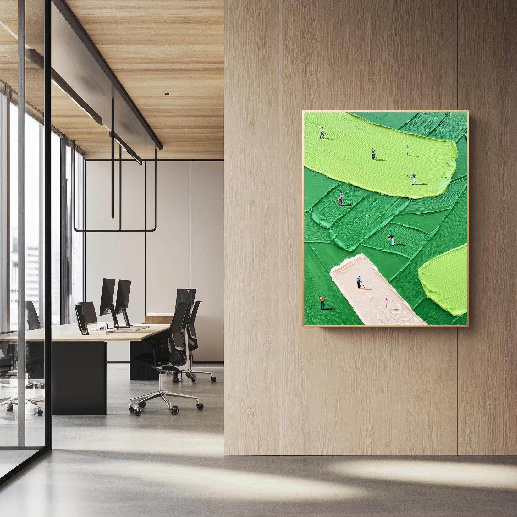 Warm Ridge - Large Abstract Textured Painting
