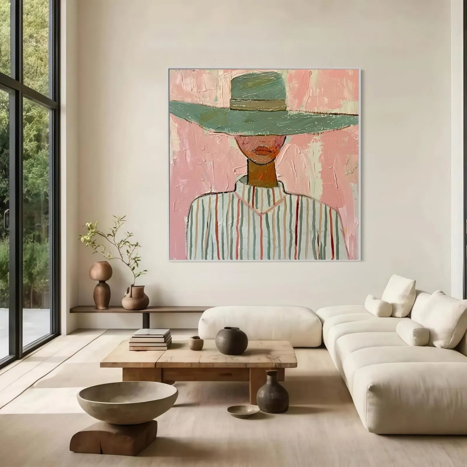 A Soft Sophistication - Large Textured Painting