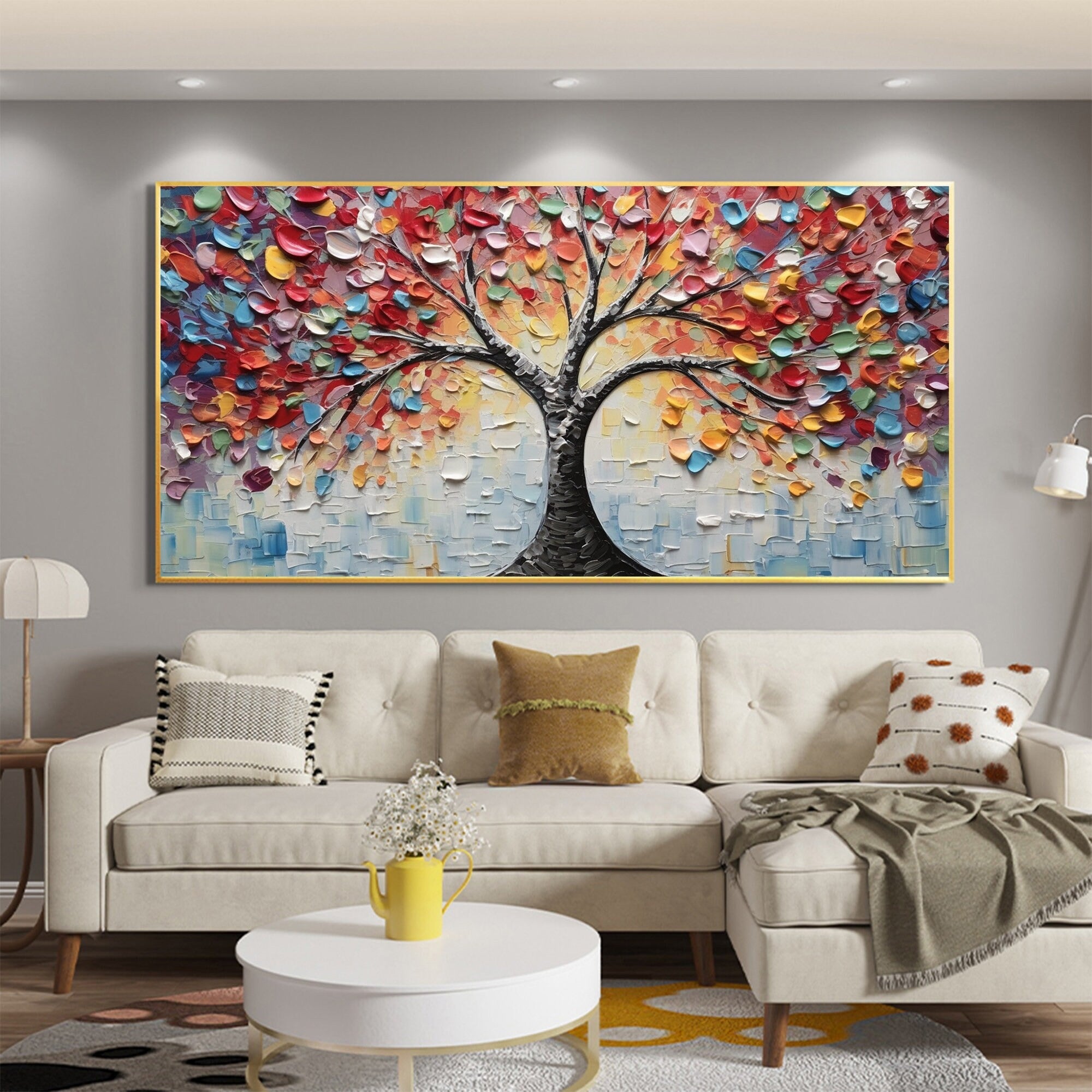 Color Grit - Large Textured Painting