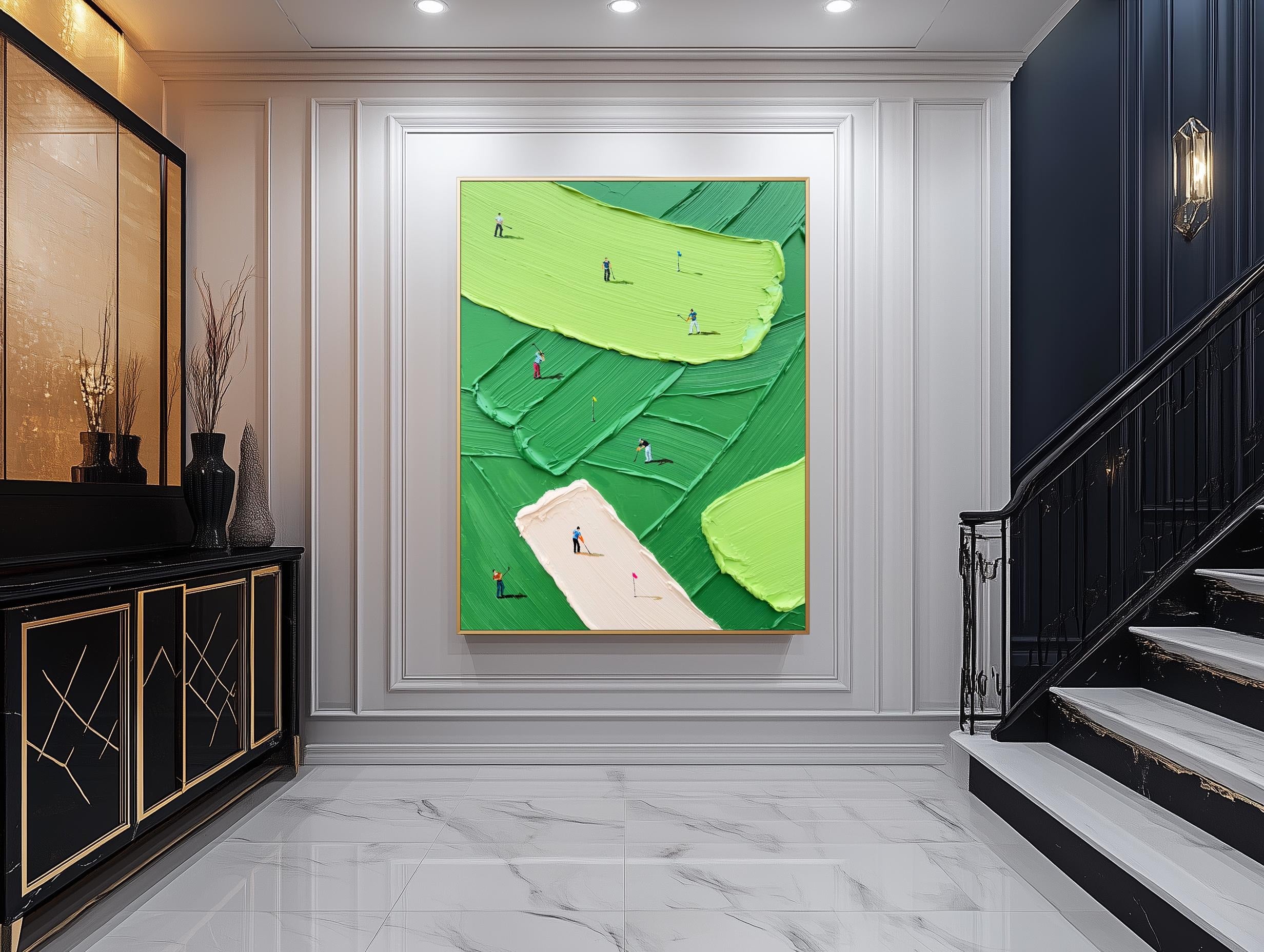 Warm Ridge - Large Abstract Textured Painting
