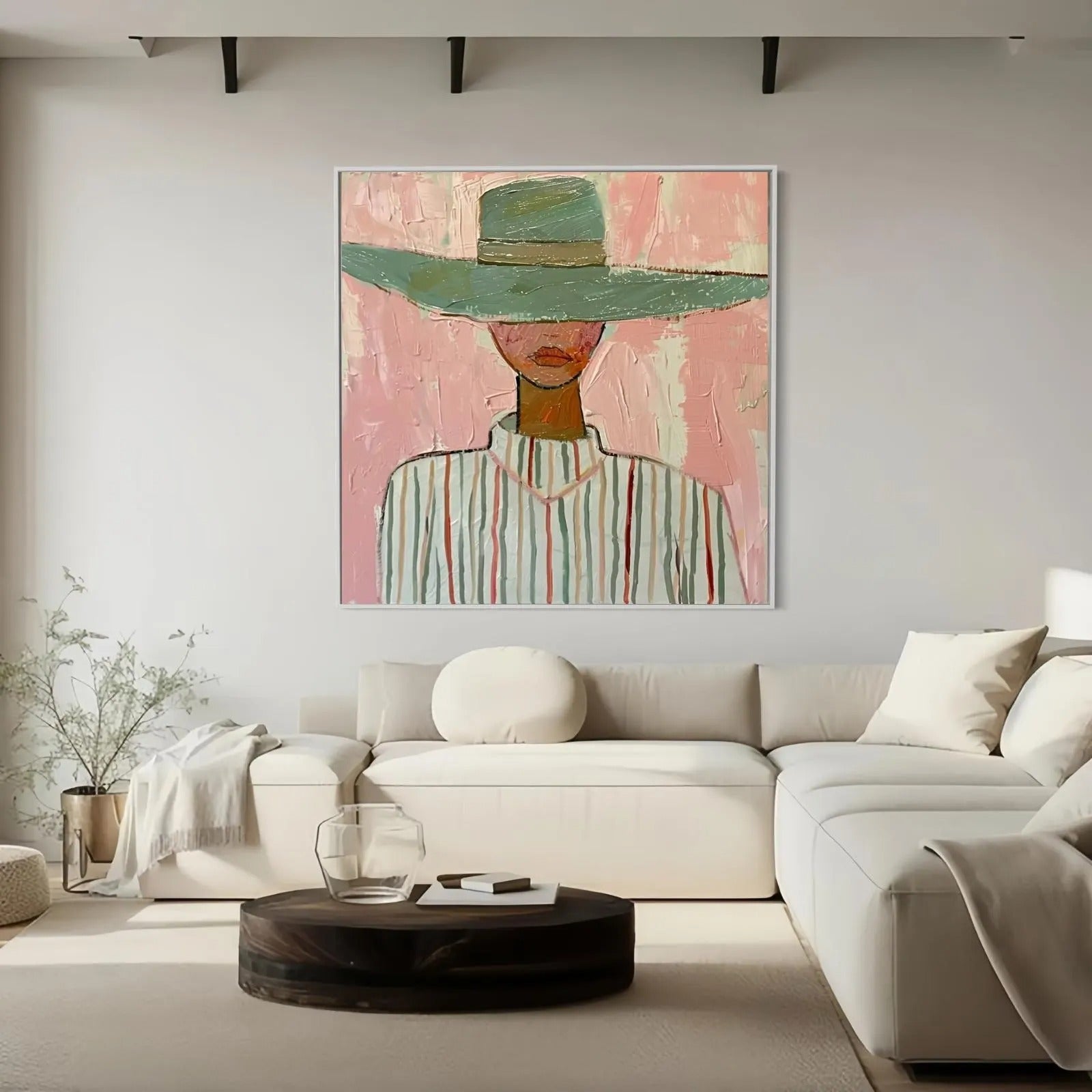 A Soft Sophistication - Large Textured Painting