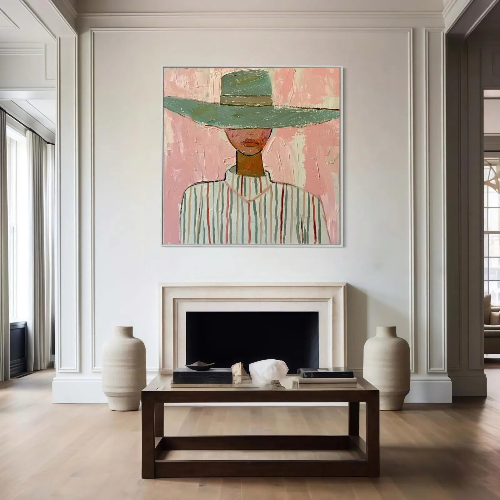A Soft Sophistication - Large Textured Painting