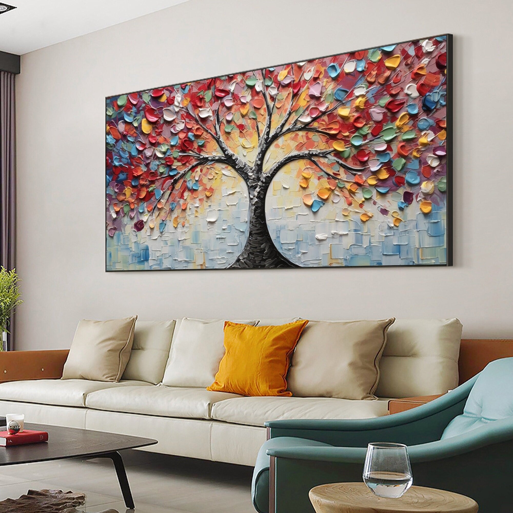 Color Grit - Large Textured Painting