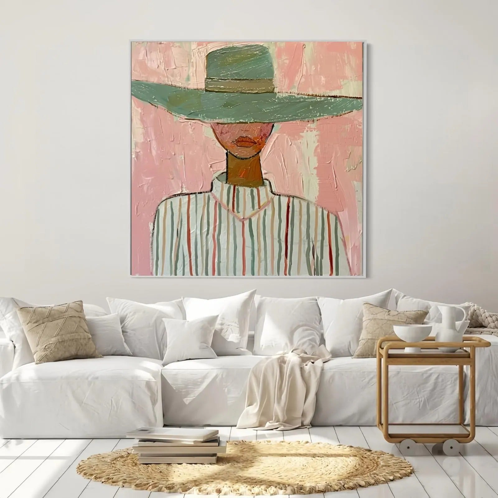 A Soft Sophistication - Large Textured Painting