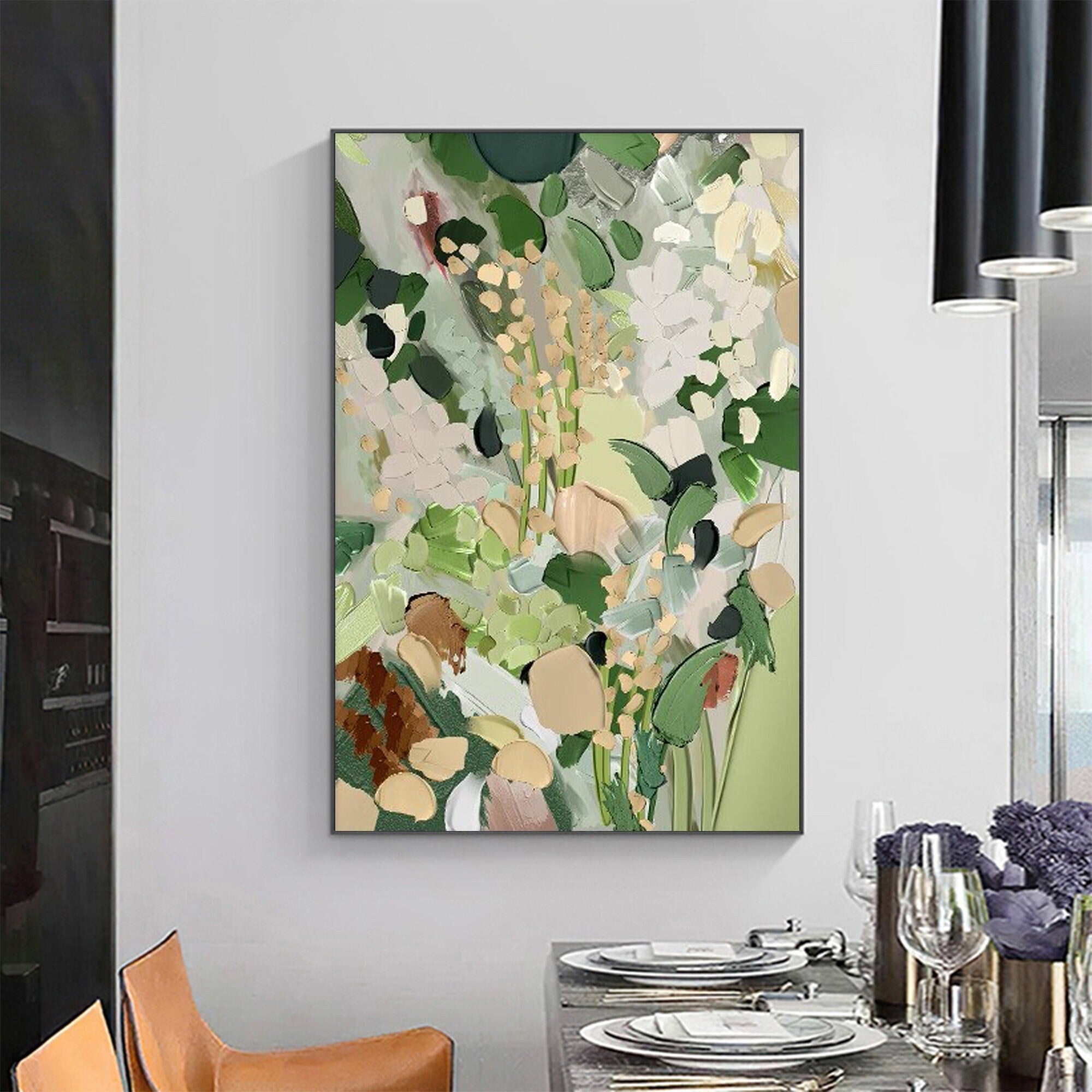 A Petal's Stretch - Large Textured Painting