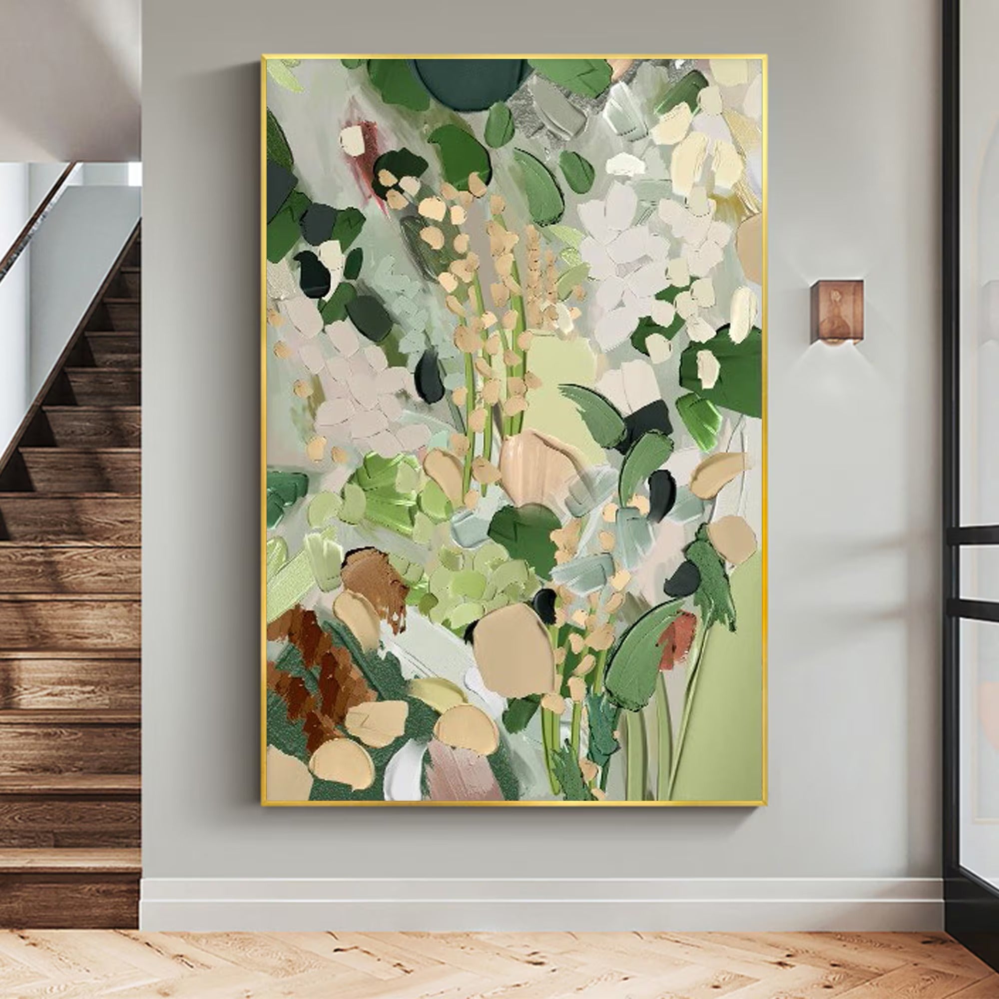 A Petal's Stretch - Large Textured Painting