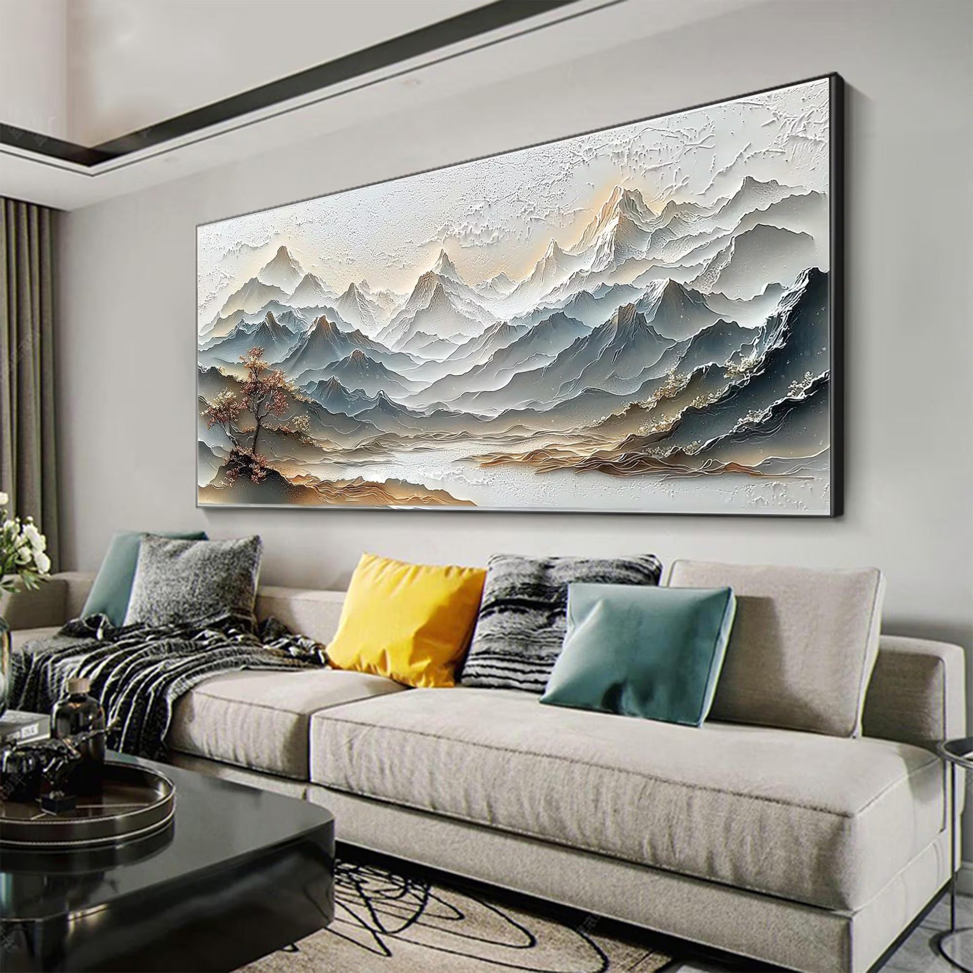 Tranquil - Large Textured Painting