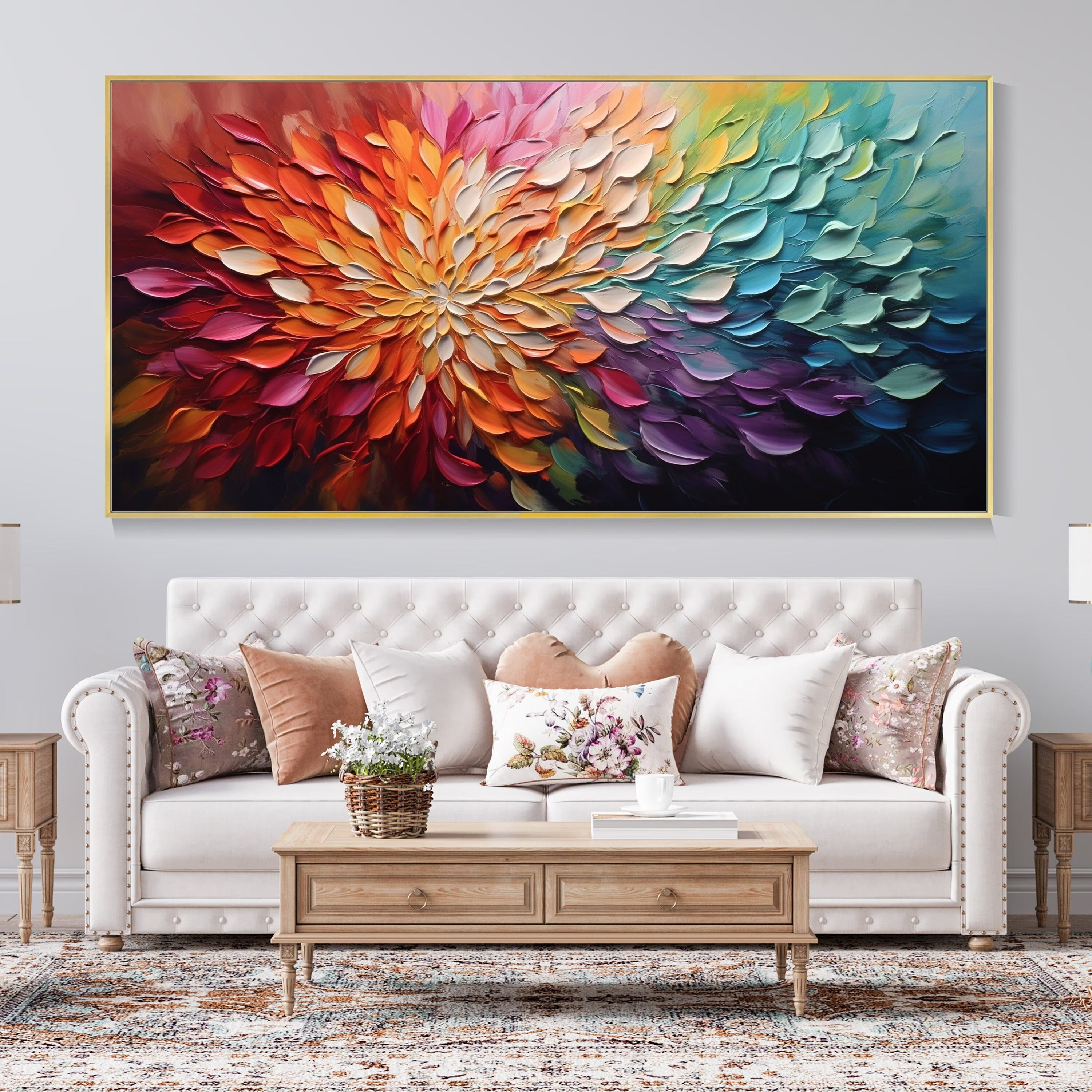 The Impasto Rainbow - Large Textured Painting