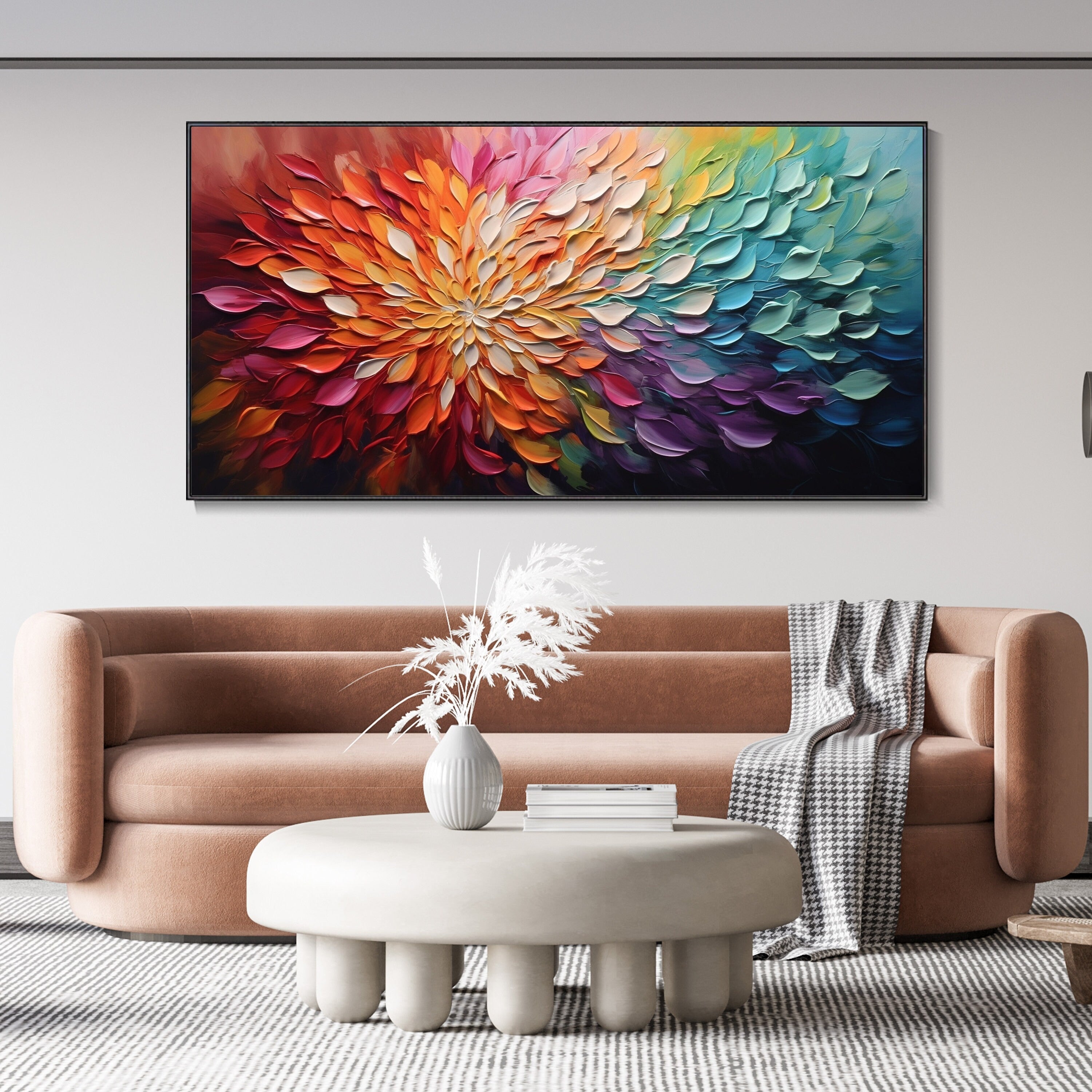The Impasto Rainbow - Large Textured Painting
