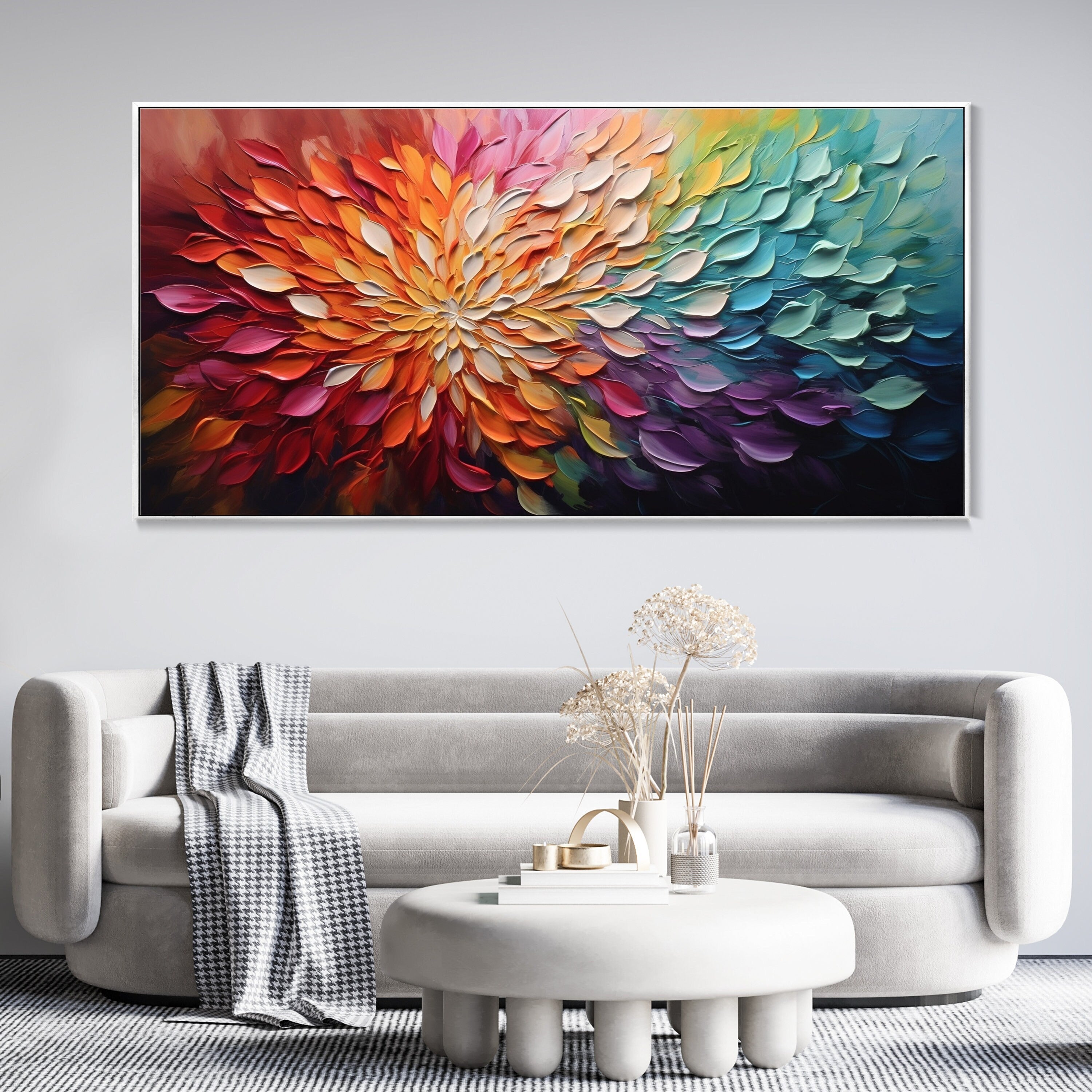 The Impasto Rainbow - Large Textured Painting