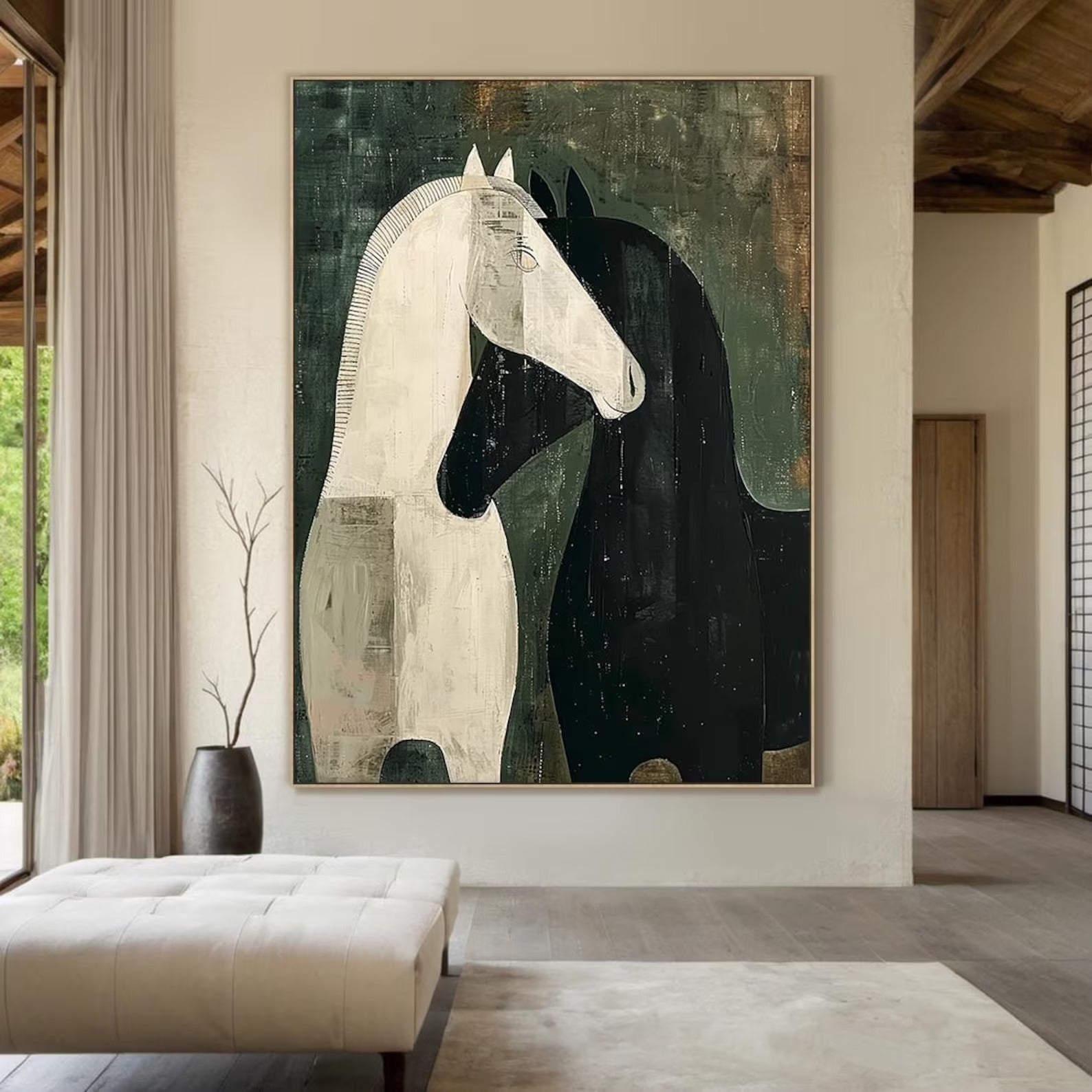 The Beautiful Pair - Large Textured Painting