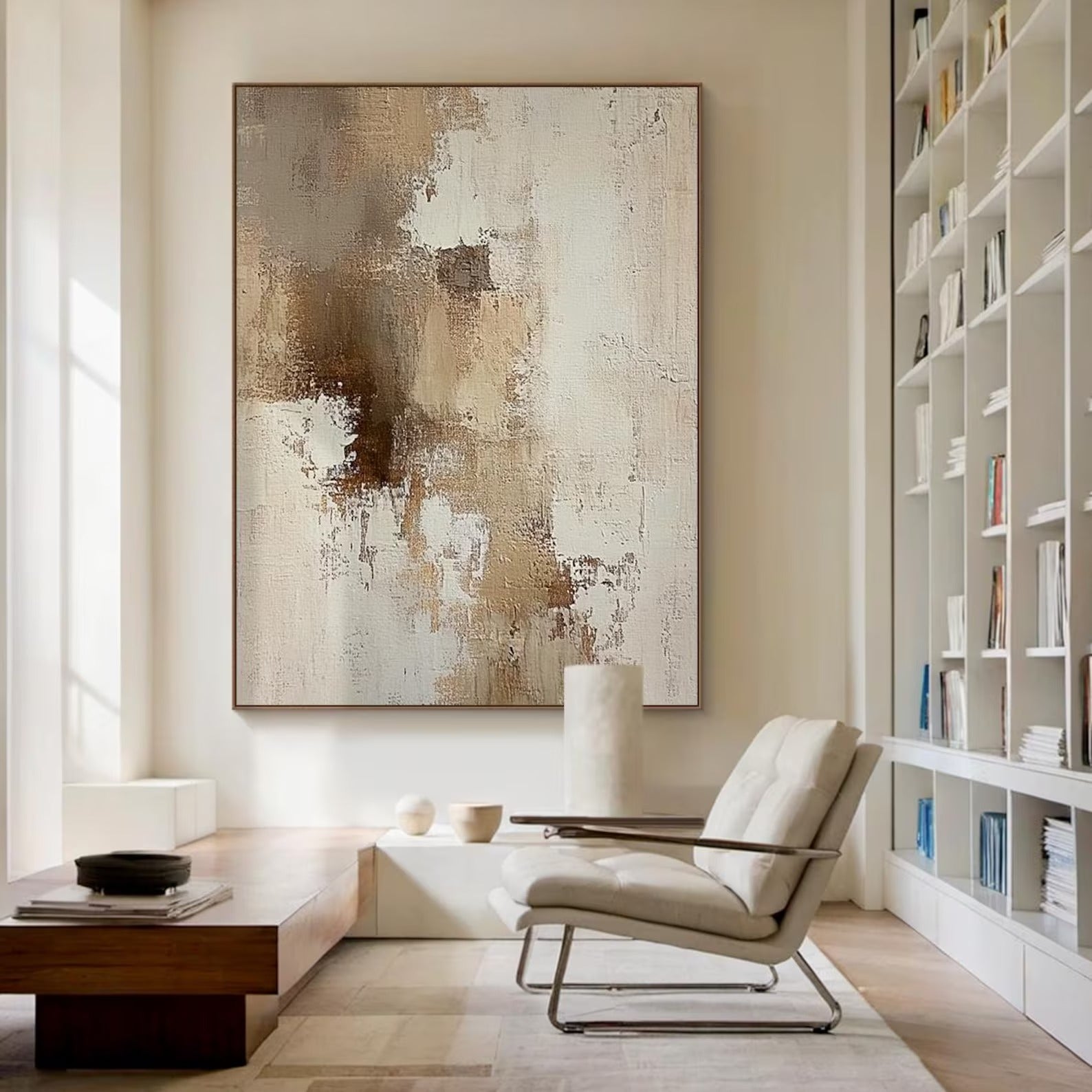 Warm Bare - Large Textured Painting
