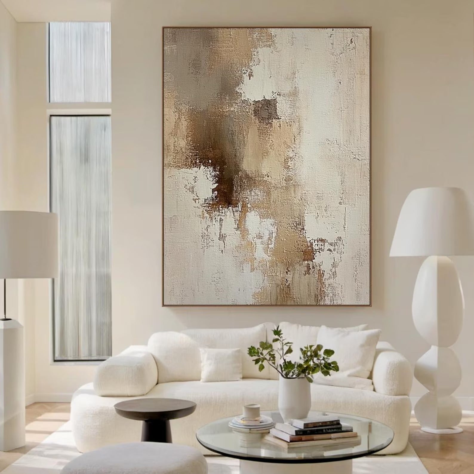 Warm Bare - Large Textured Painting