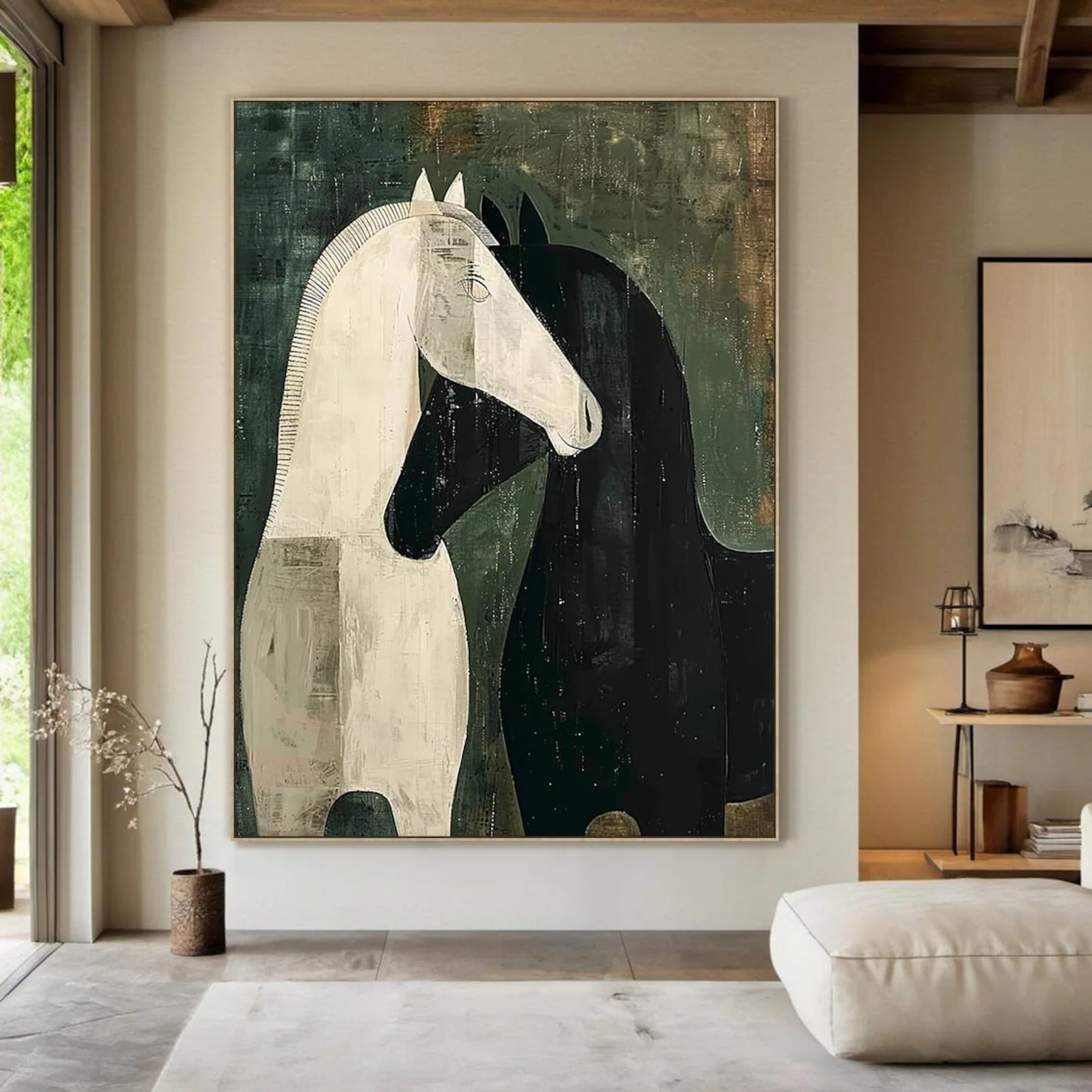 The Beautiful Pair - Large Textured Painting