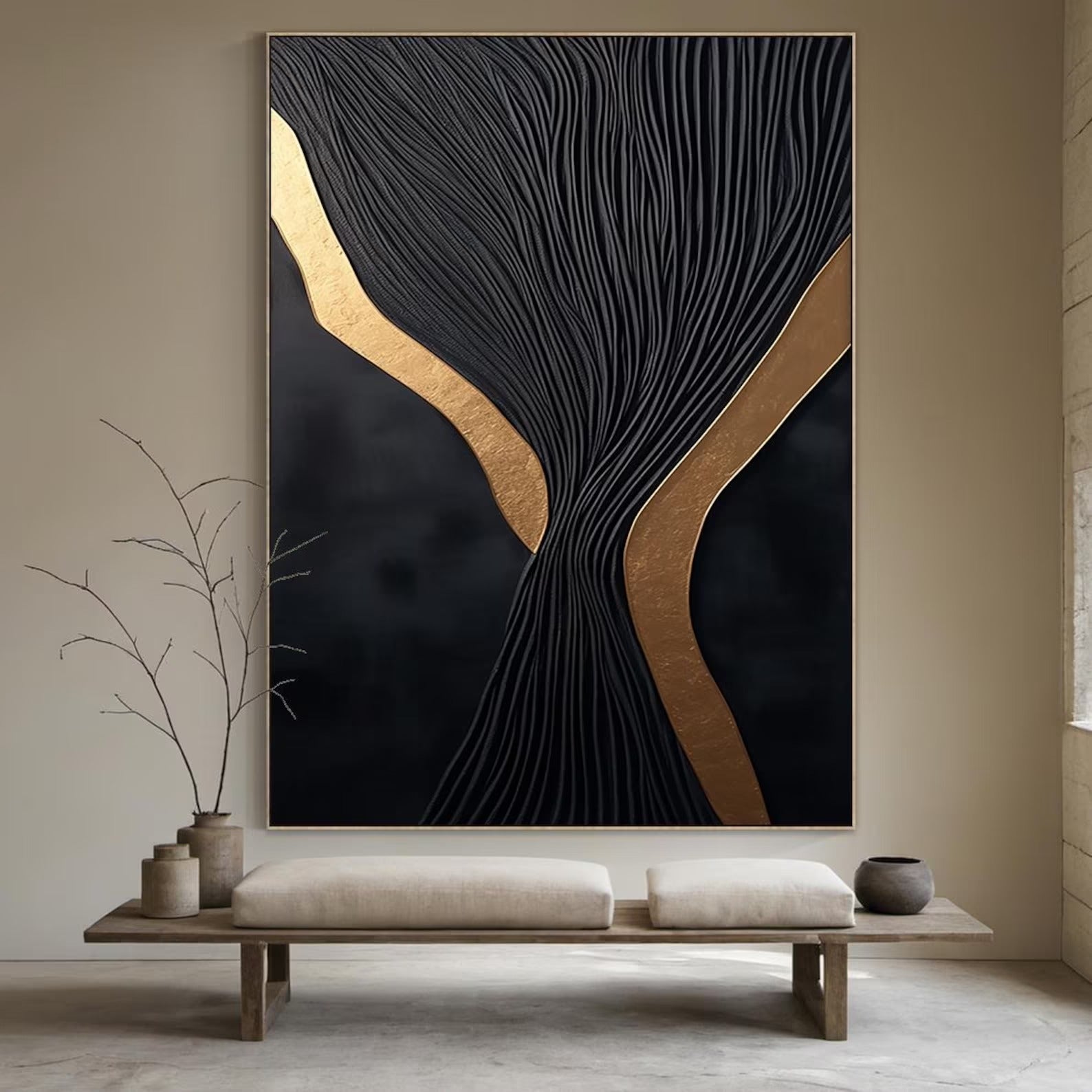 Total Calm - Large Abstract Textured Painting