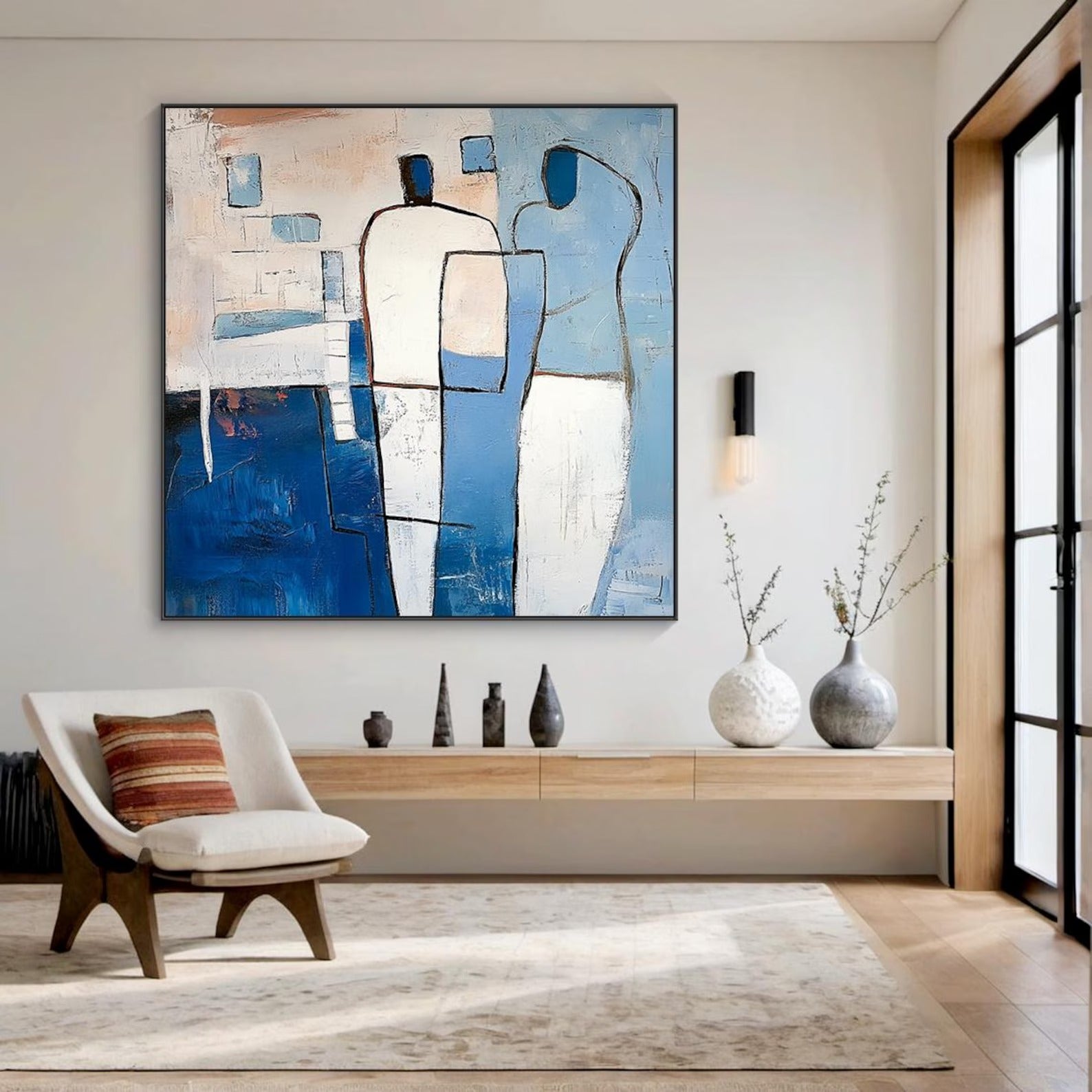 Heart Field - Large Abstract Textured Painting