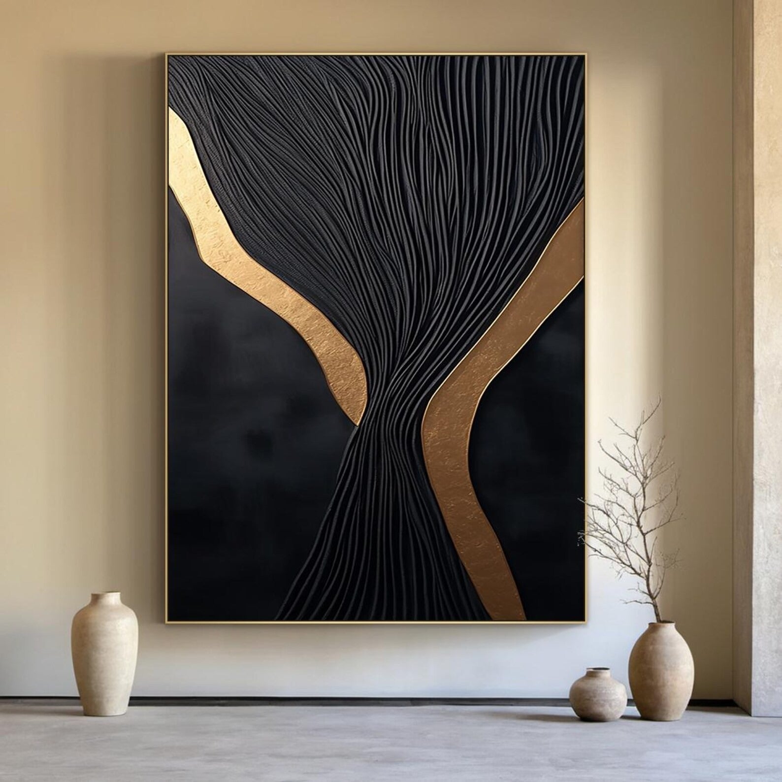 Total Calm - Large Abstract Textured Painting